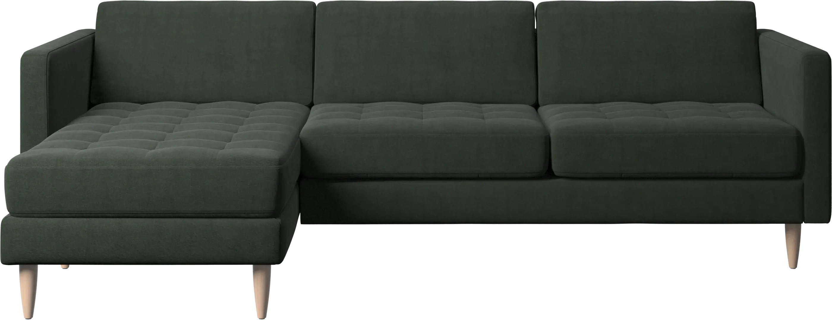 Osaka sofa with resting unit, tufted seat