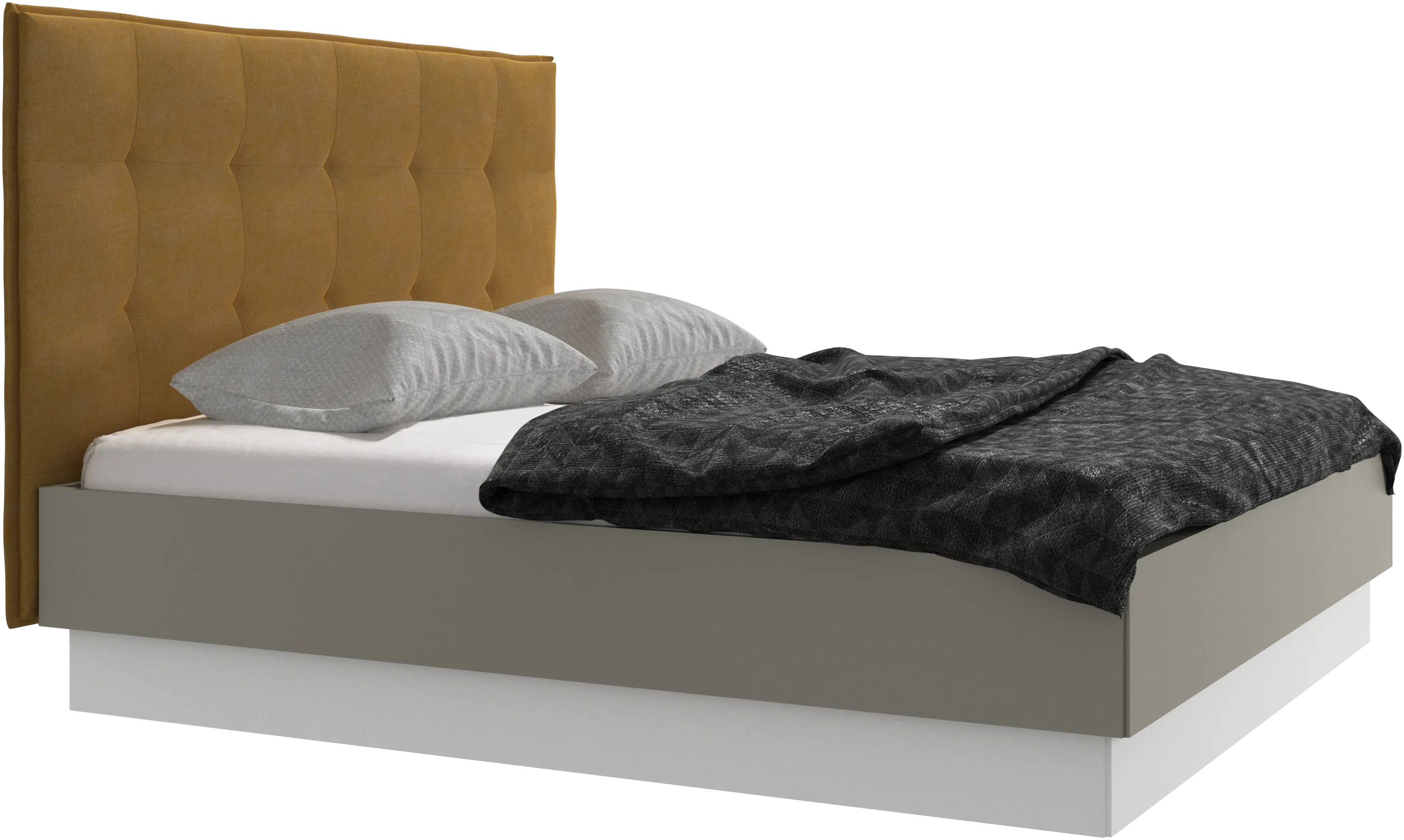 Lugano storage bed with lift-up frame and slats, excl. mattress