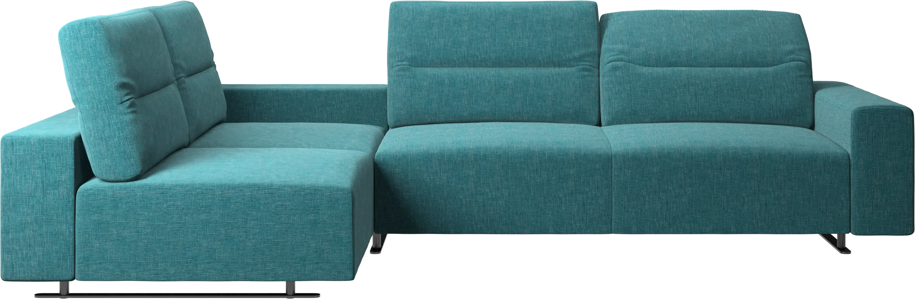 Hampton corner sofa with adjustable back and storage on right side