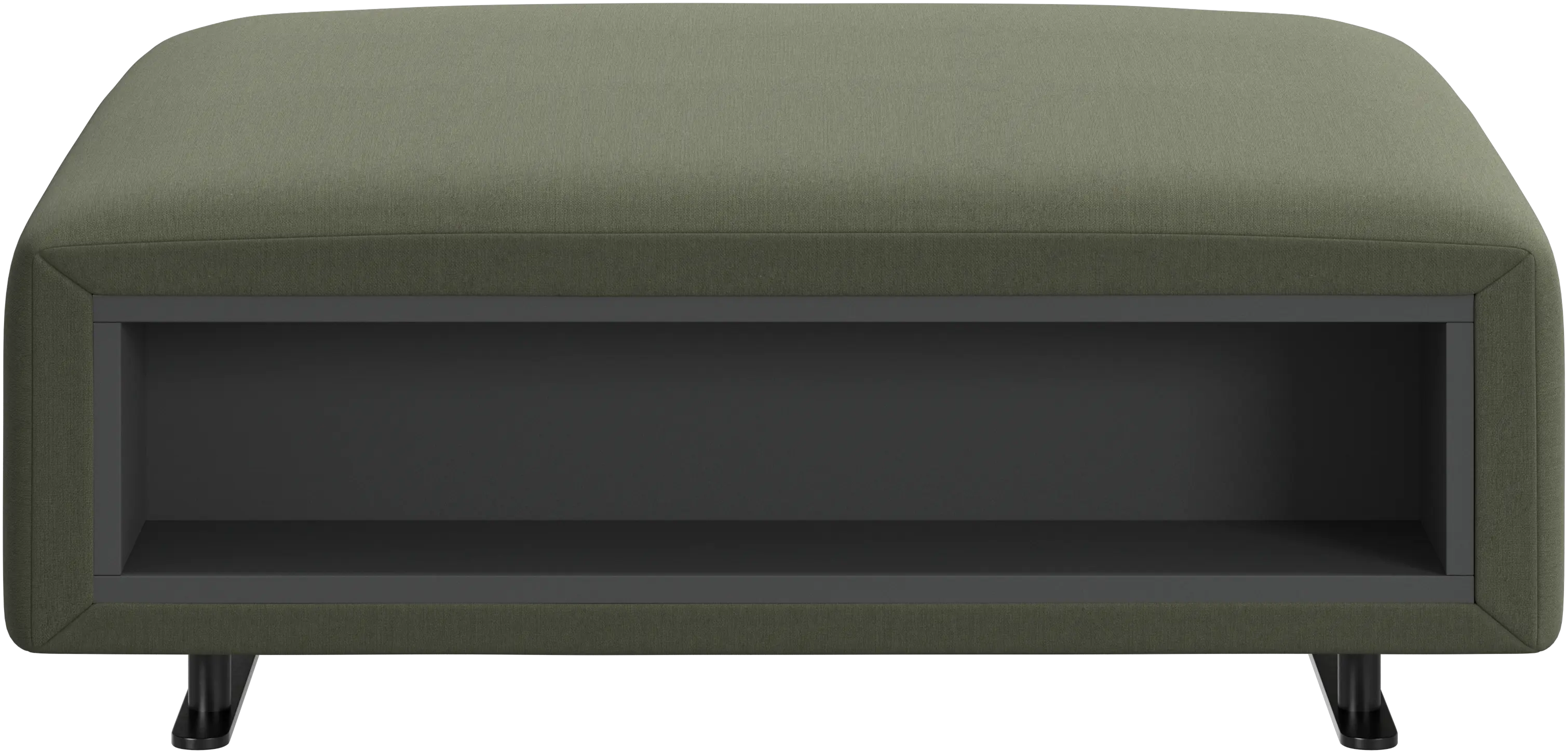 Hampton pouf with storage left and right sides