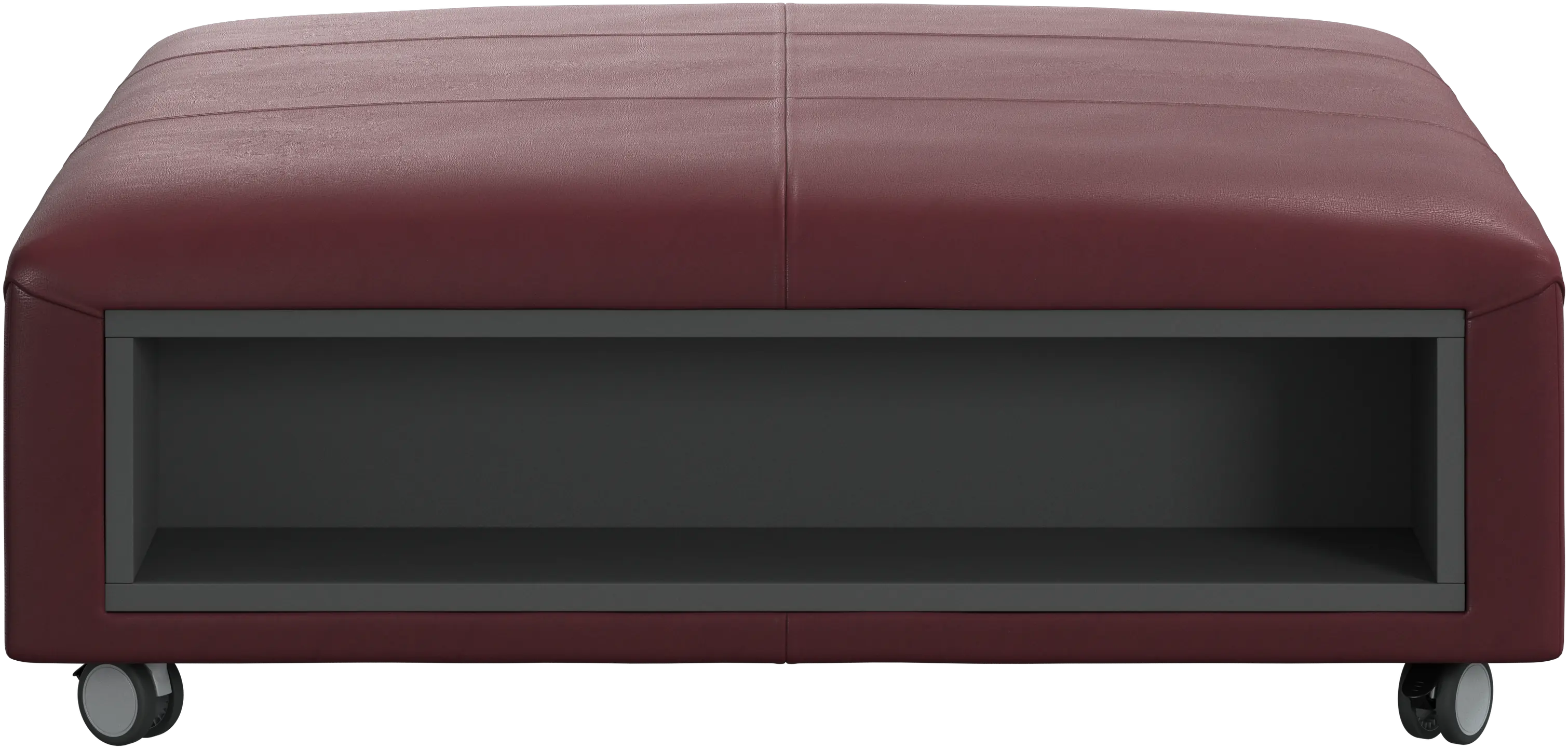 Hampton footstool on wheels with storage left and right sides