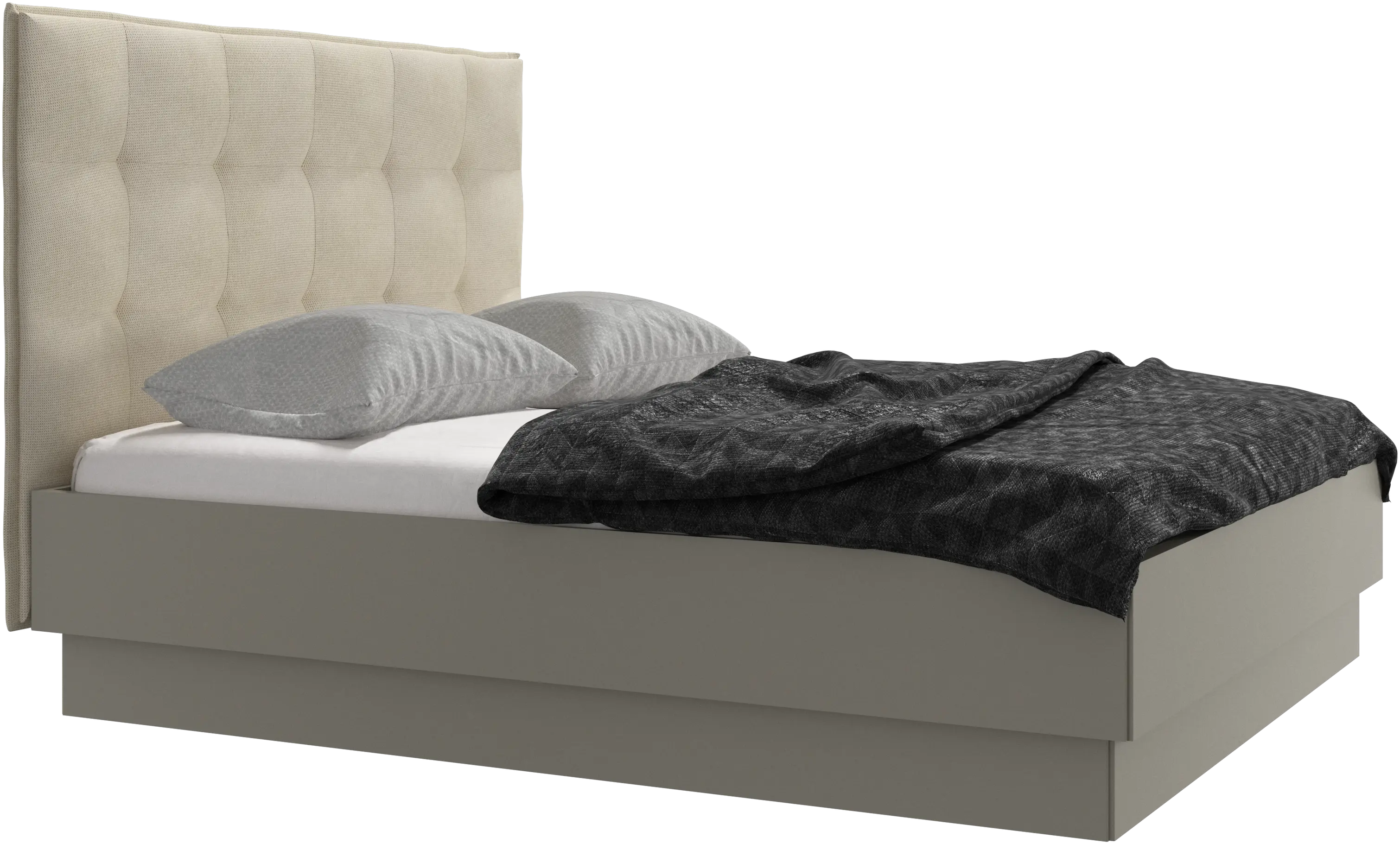 Lugano storage bed with lift-up frame and slats, excl. mattress