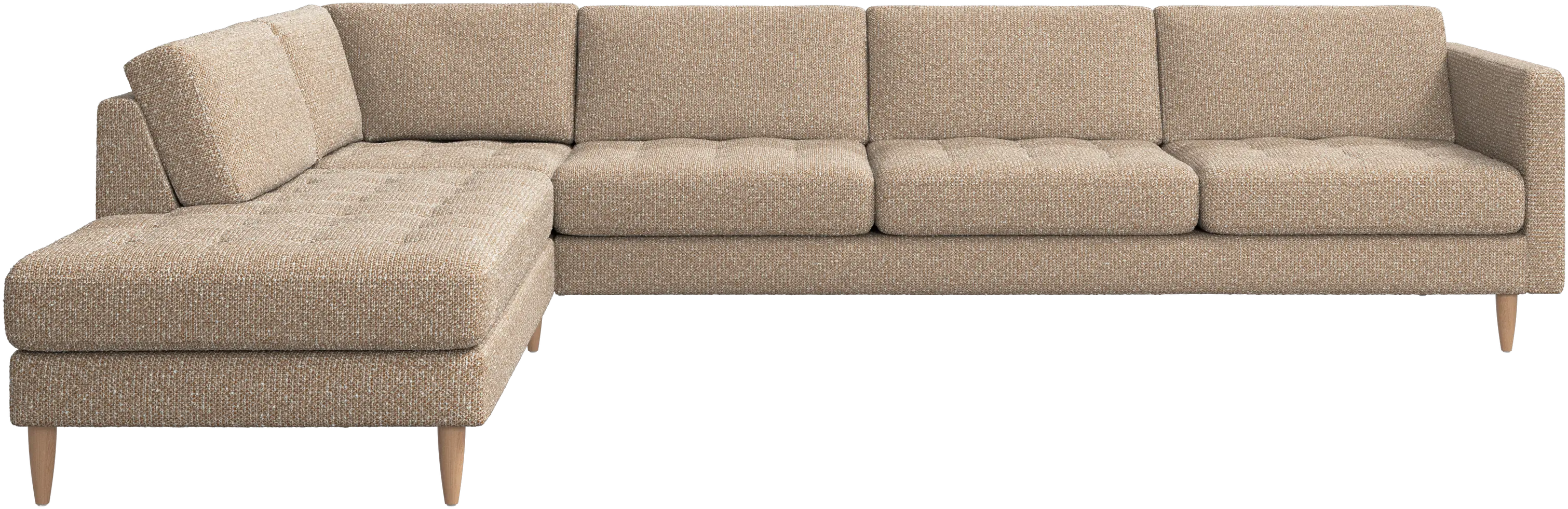 Canapé d'angle Osaka avec chaise longue, assise capitonnée