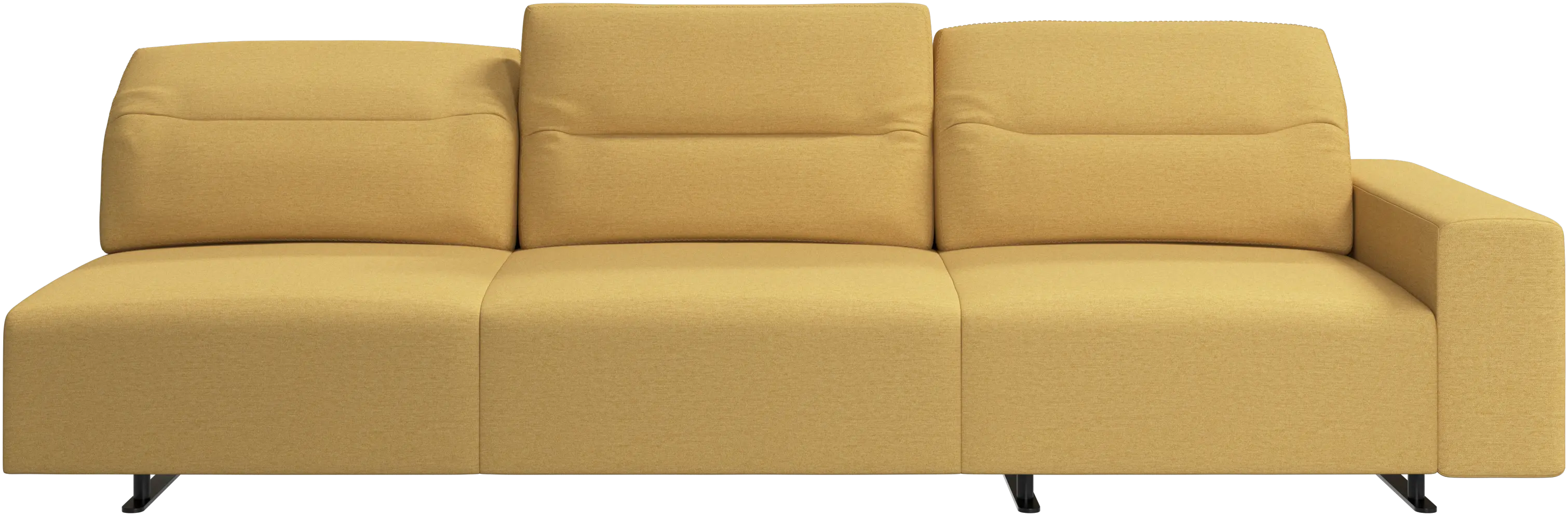 Hampton sofa with adjustable back and storage on the right side