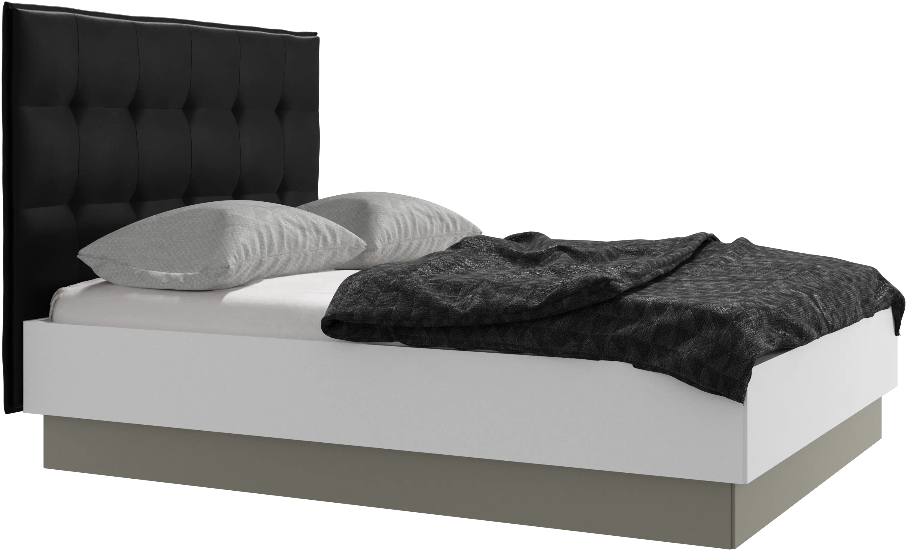 Lugano storage bed with lift-up frame and slats, excl. mattress