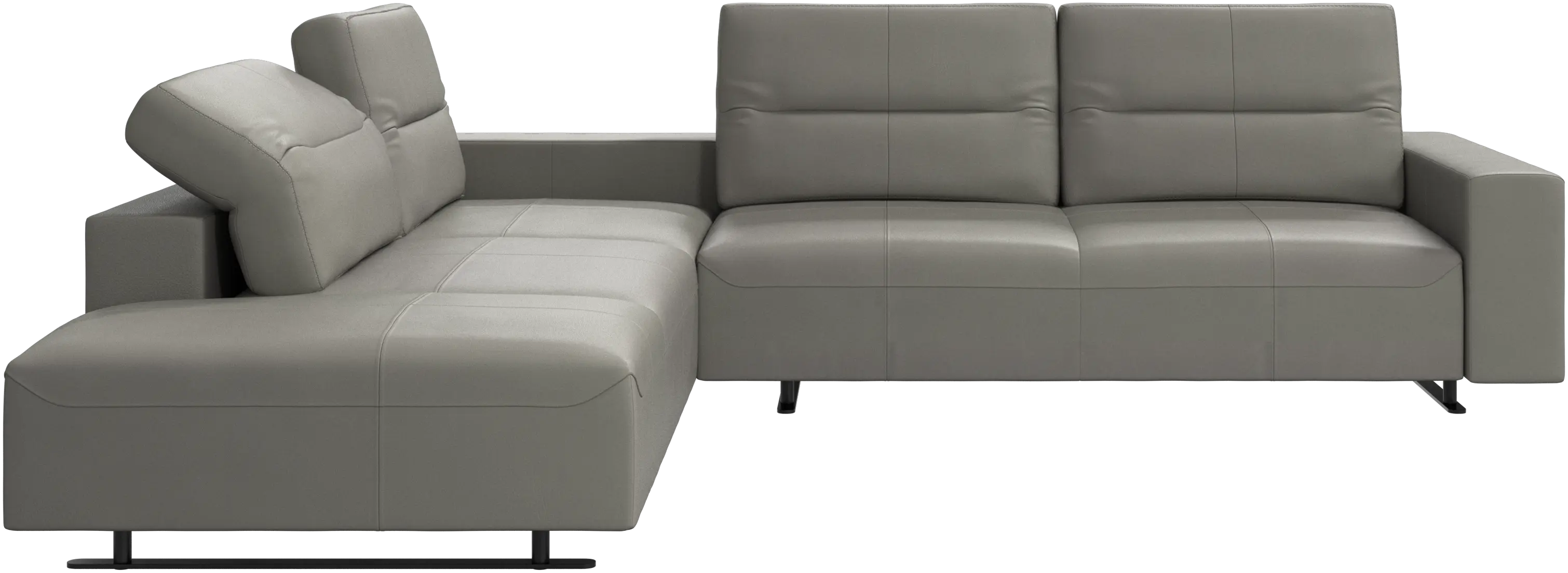 Hampton corner sofa with adjustable back and lounging unit