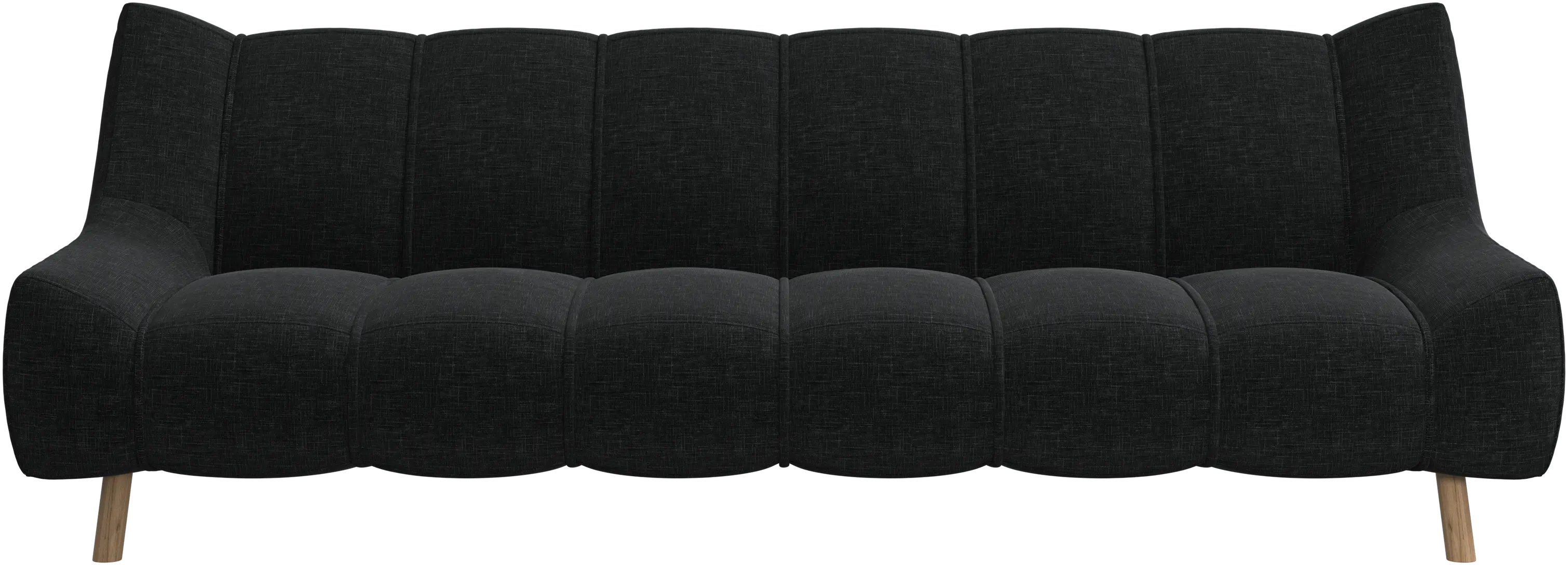 Canapé 3 places Nawabari, jambe en bois