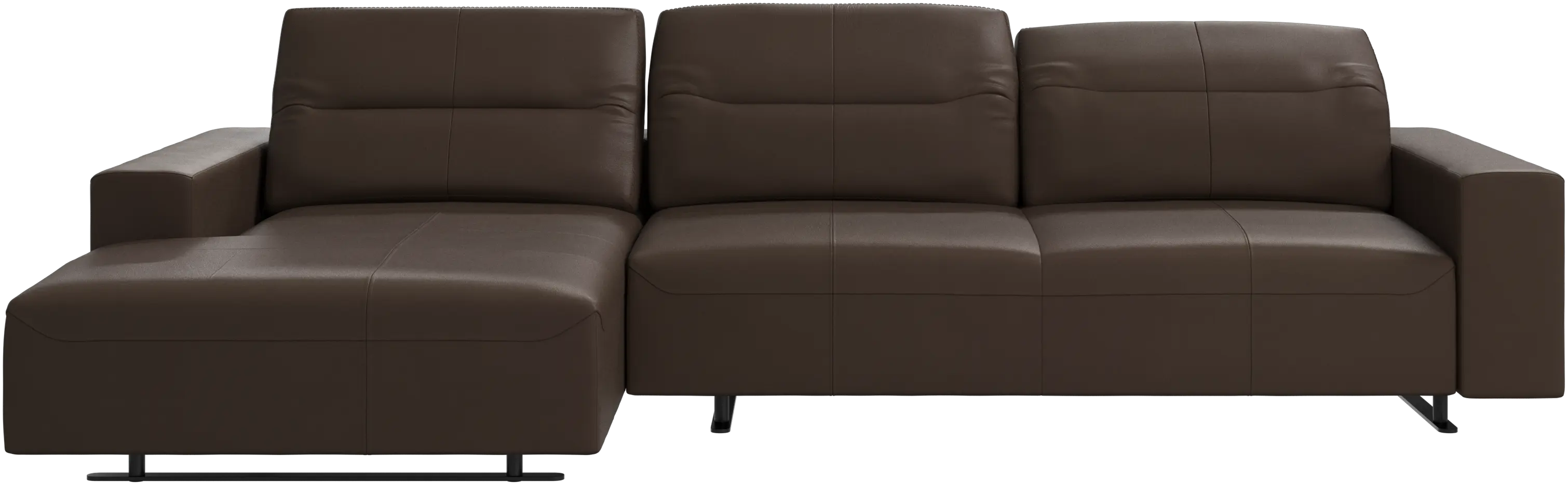 Hampton-sohva säädettävällä selkänojalla, säilytystila vasemmalla