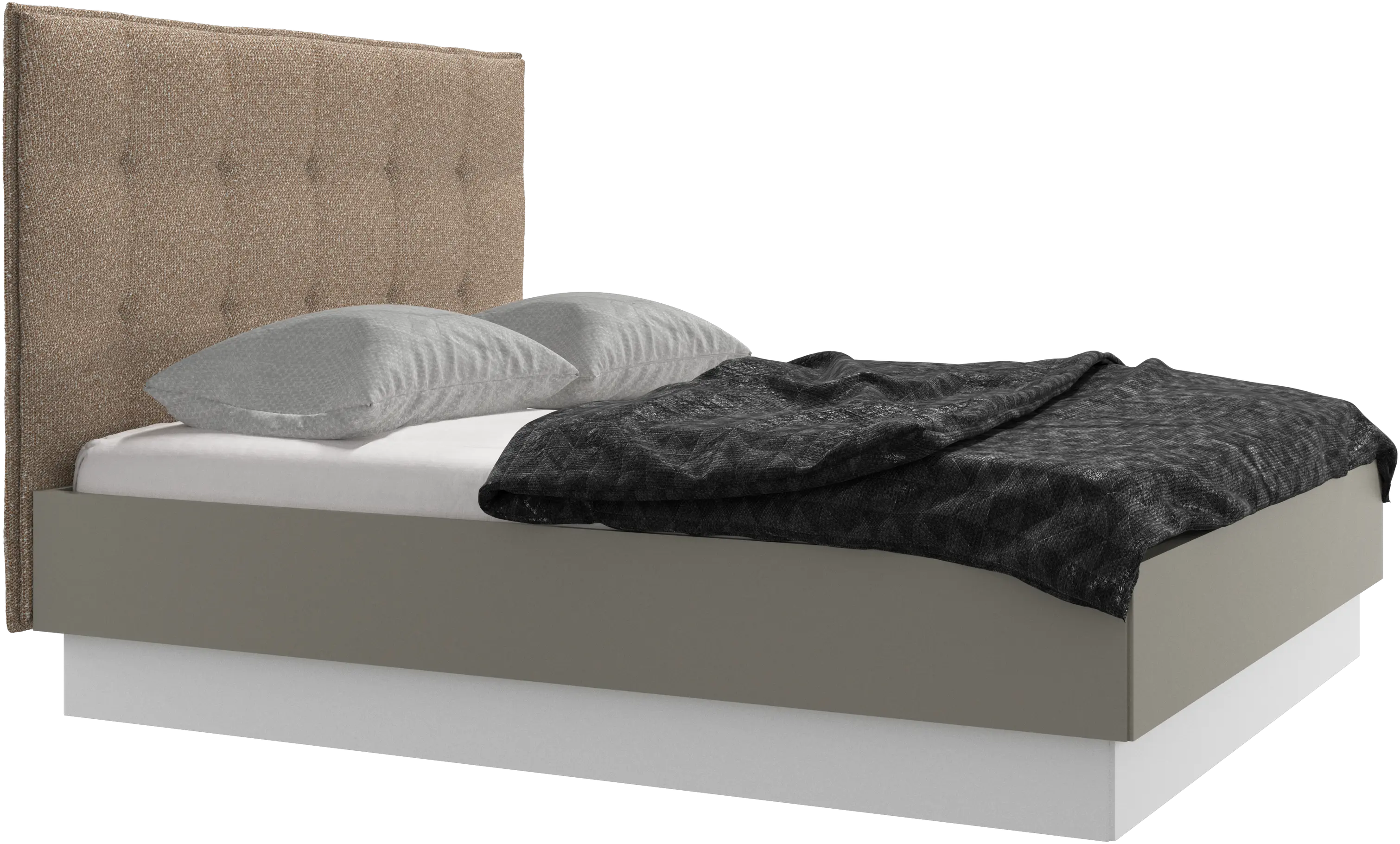 Lugano storage bed with lift-up frame and slats, excl. mattress