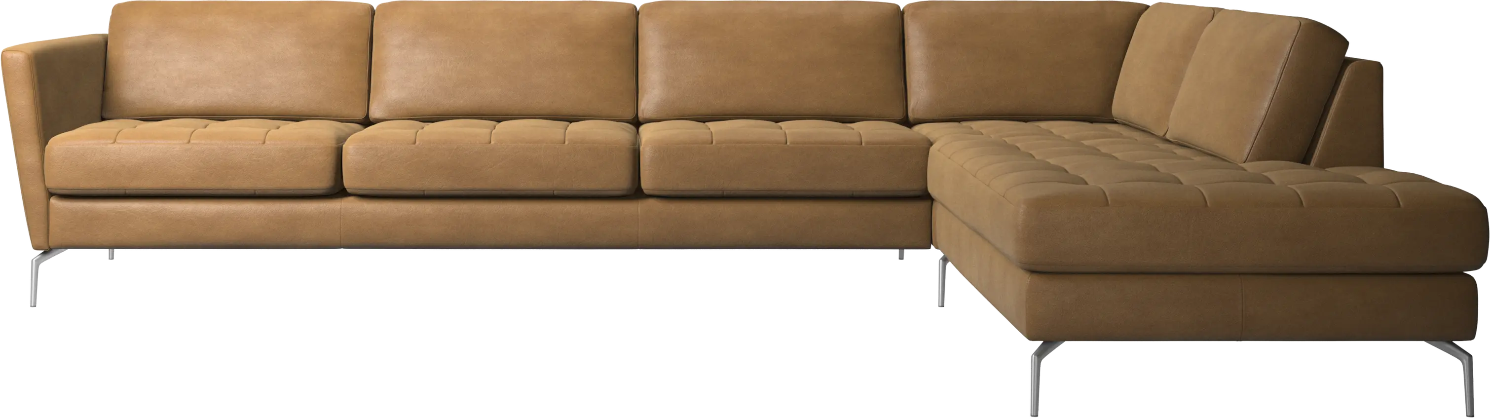 Osaka corner sofa with lounging unit, tufted seat