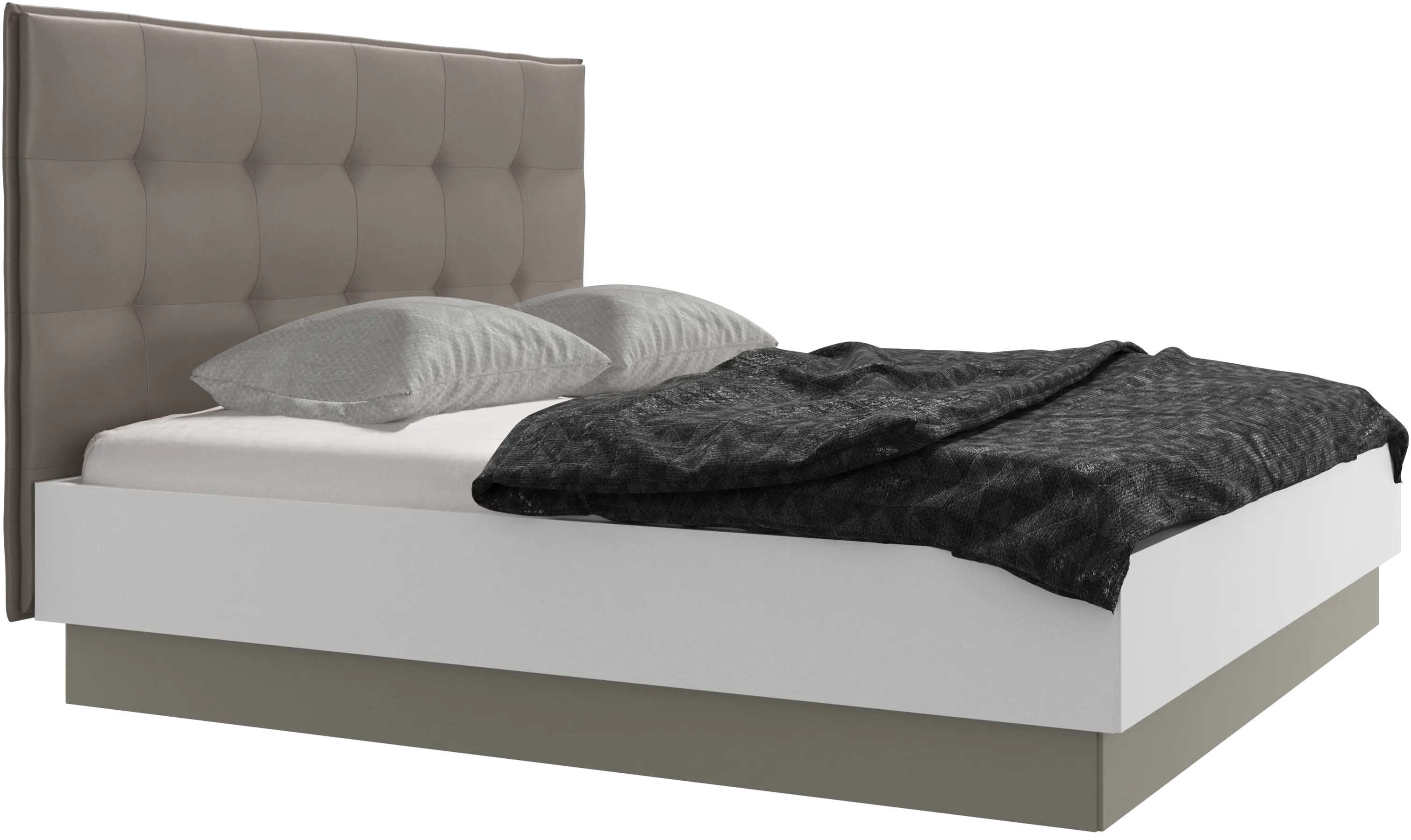Lugano storage bed with lift-up frame and slats, excl. mattress