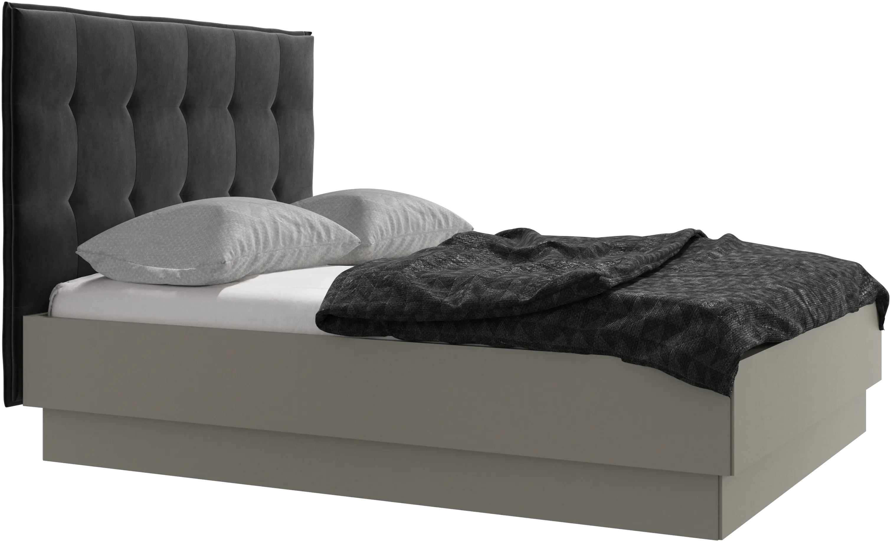 Lugano storage bed with lift-up frame and slats, excl. mattress