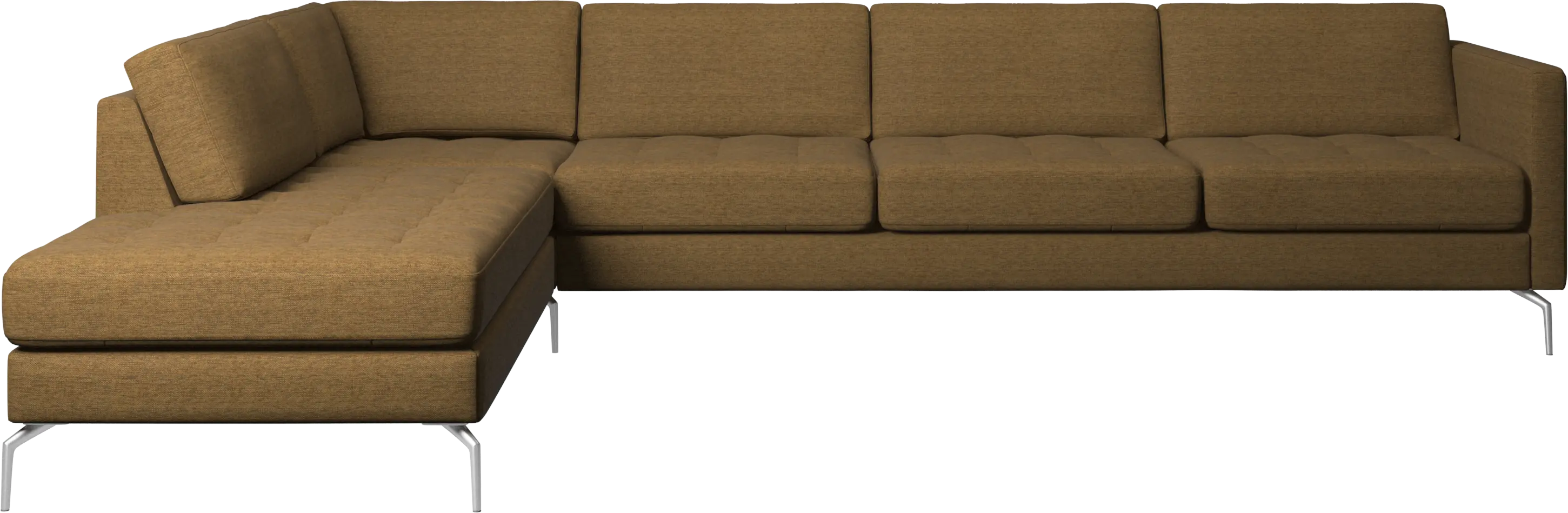 Osaka corner sofa with lounging unit, tufted seat