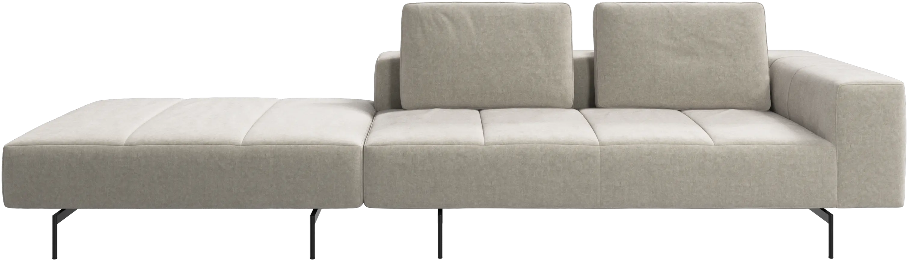 Amsterdam sofa with footstool on left side
