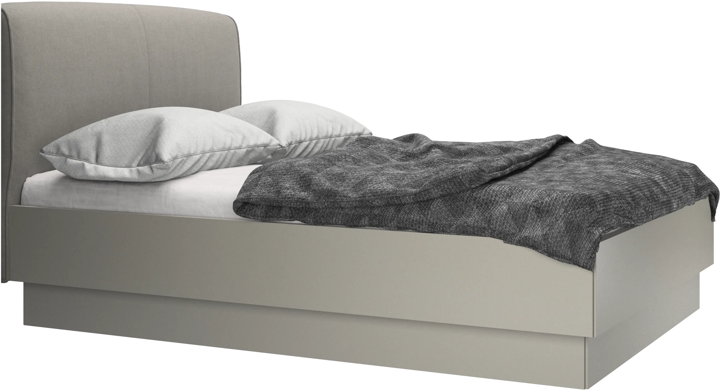 Houston, upholstered bed with storage