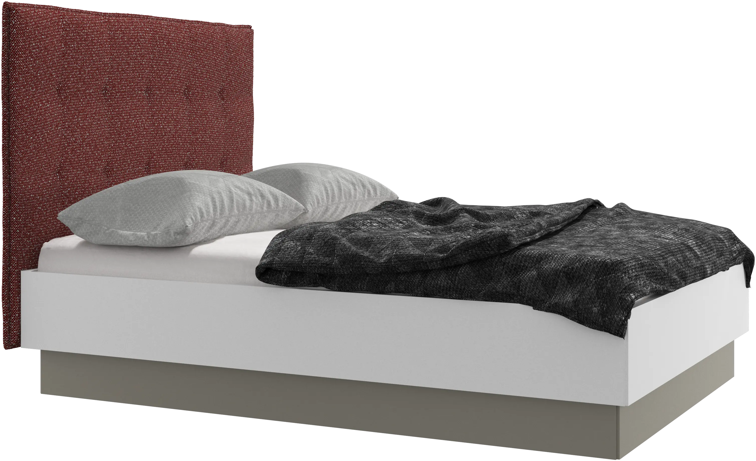 Lugano storage bed with lift-up frame and slats, excl. mattress