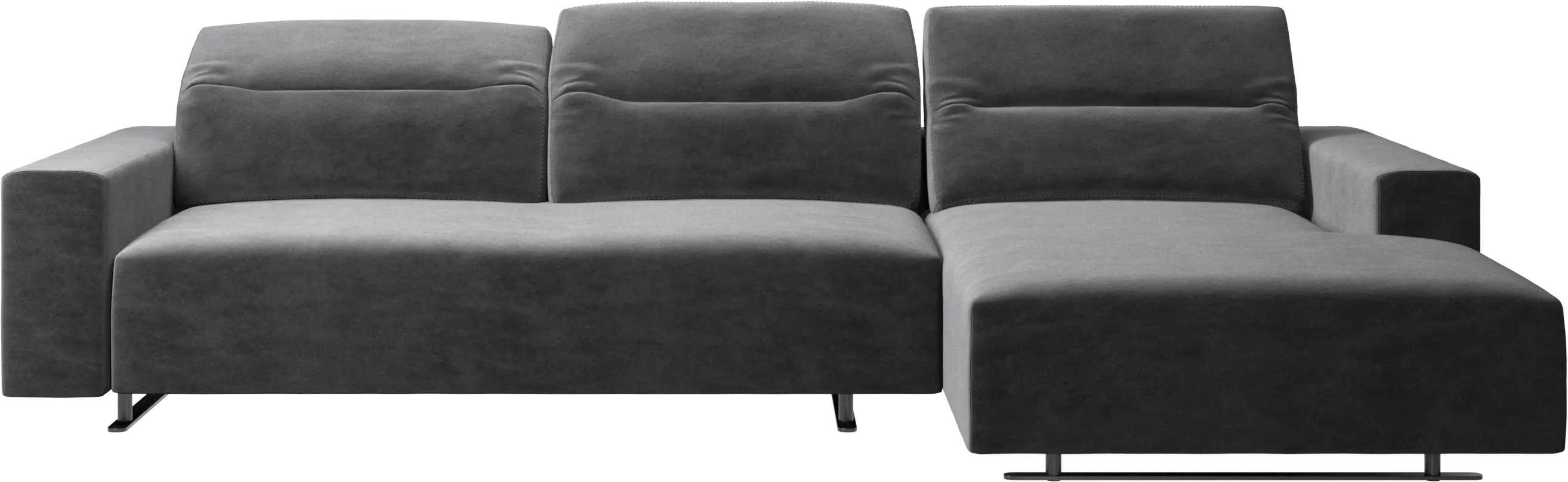 Hampton sofa with adjustable back, resting unit and storage both sides