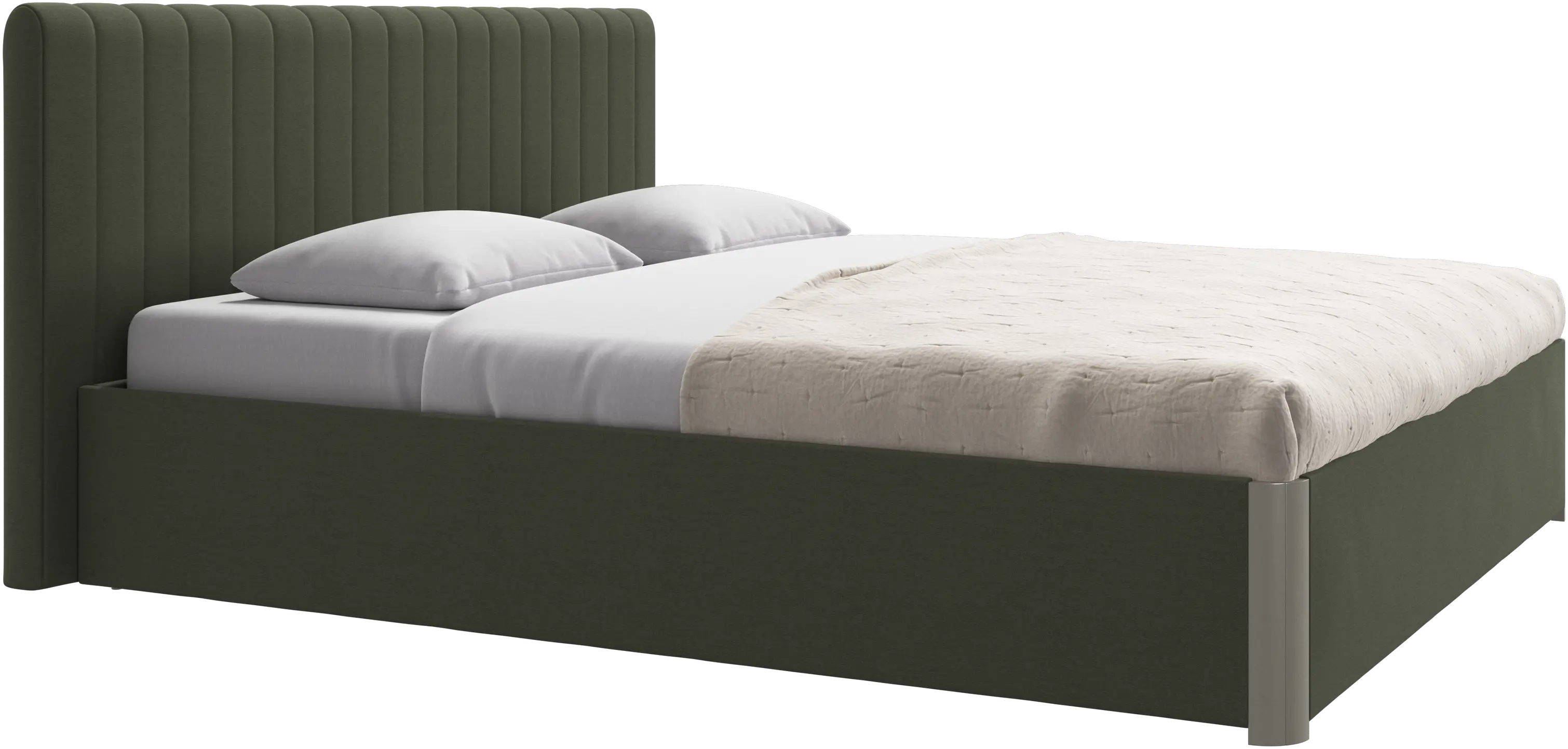 Element cama, cabecero montado en la cama, con láminas, excl. colchón