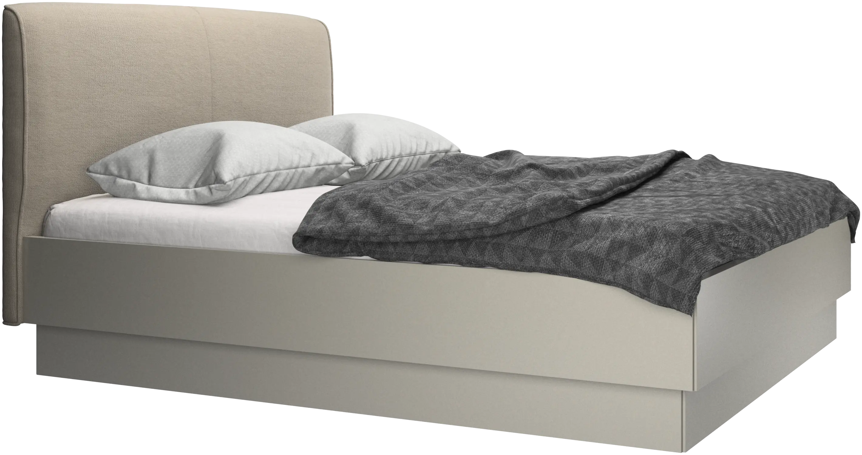 Houston, upholstered bed with storage