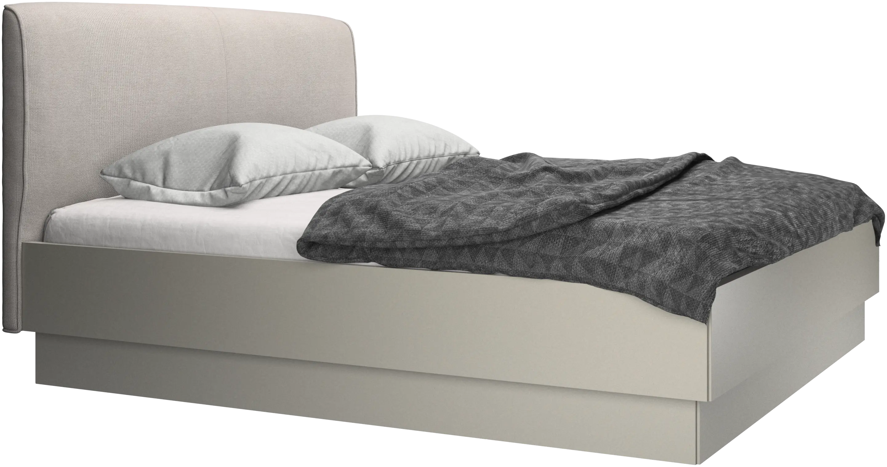 Houston, upholstered bed with storage