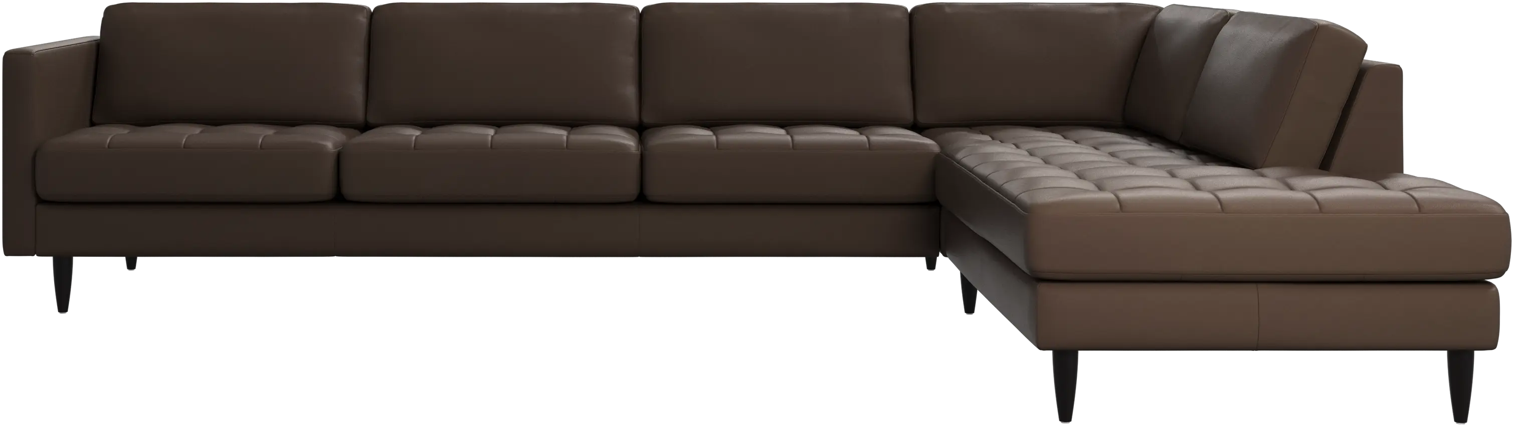 Osaka corner sofa with lounging unit, tufted seat