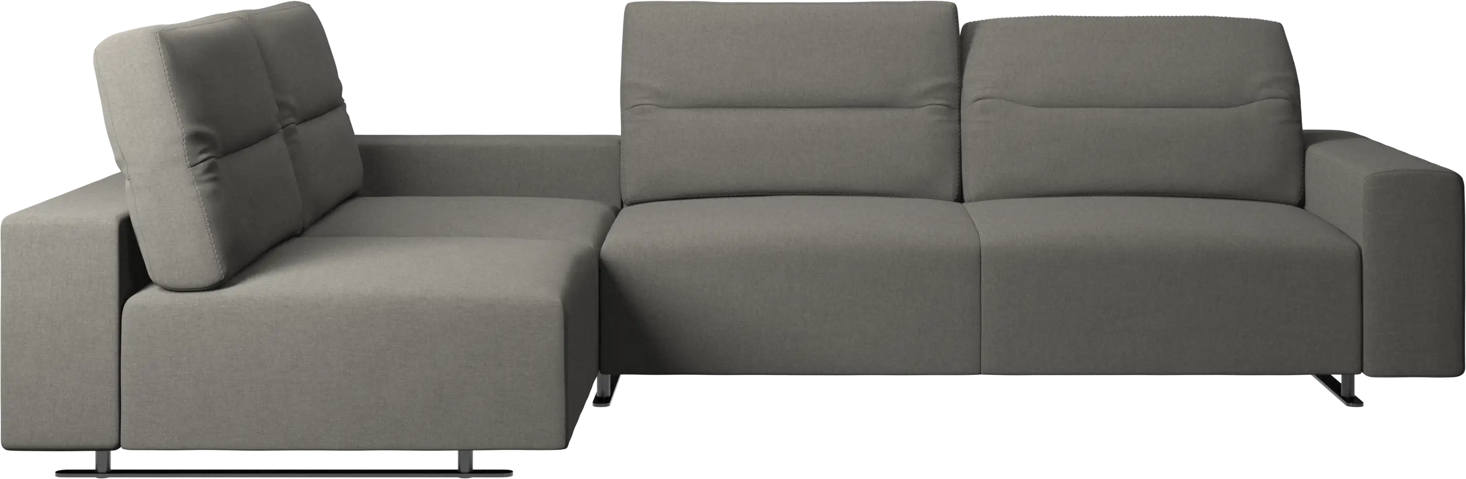 Γωνιακός καναπές Hampton με ρυθμιζόμενη πλάτη και αποθηκευτικό χώρο στη δεξιά πλευρά