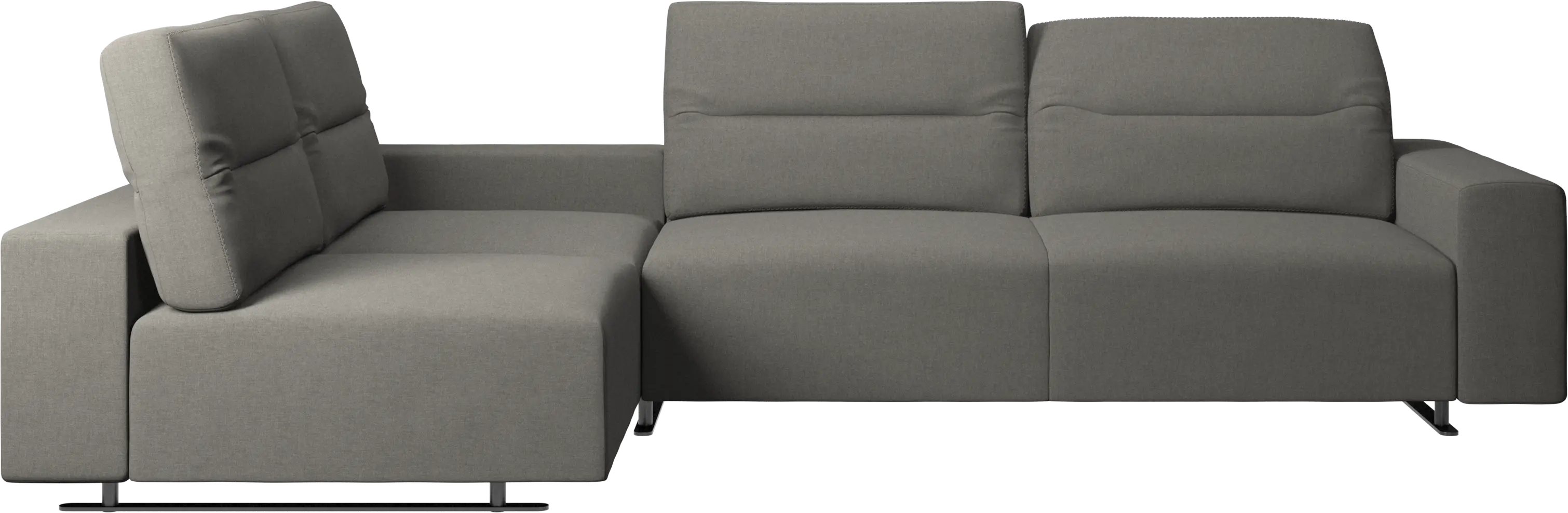 Hampton corner sofa with adjustable back and storage on right side