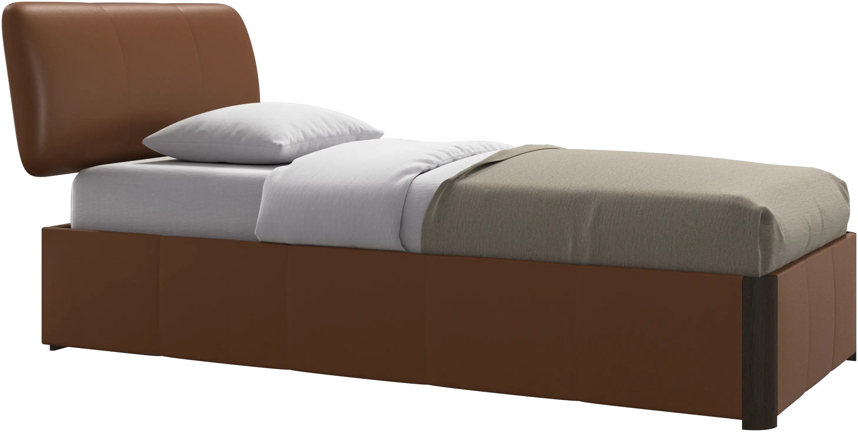 Element lit, tête de lit fixée au lit, avec lattes, excl. matelas