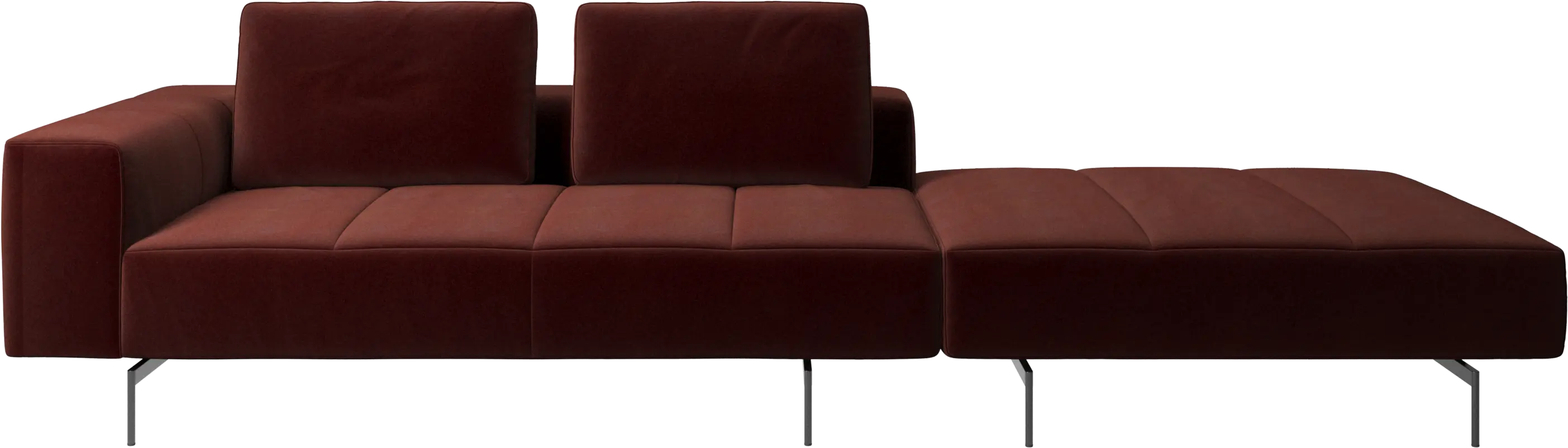 Amsterdam sofa with footstool on right side