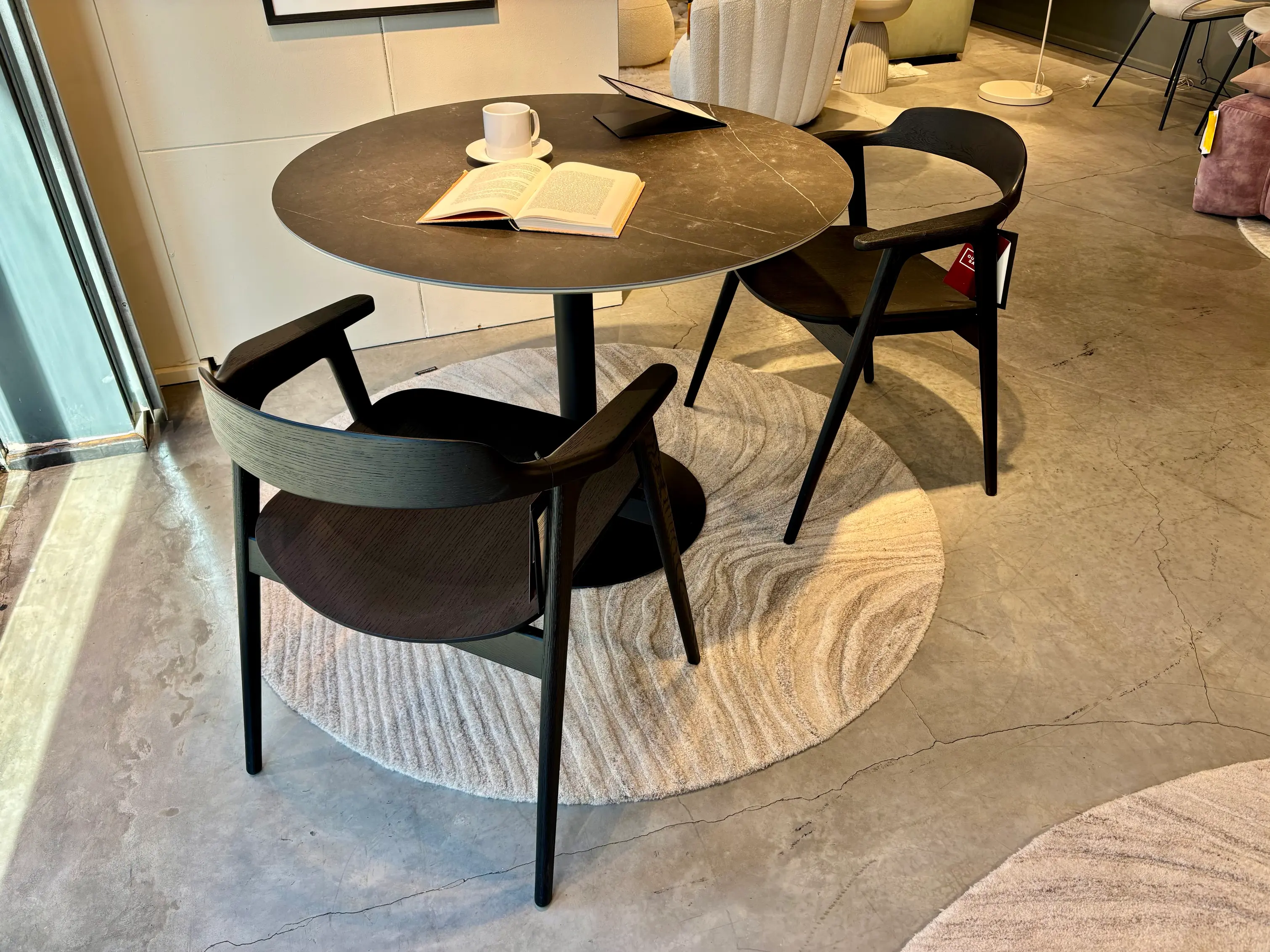 SEOUL DINING CHAIRS - black stained oak, x2 available