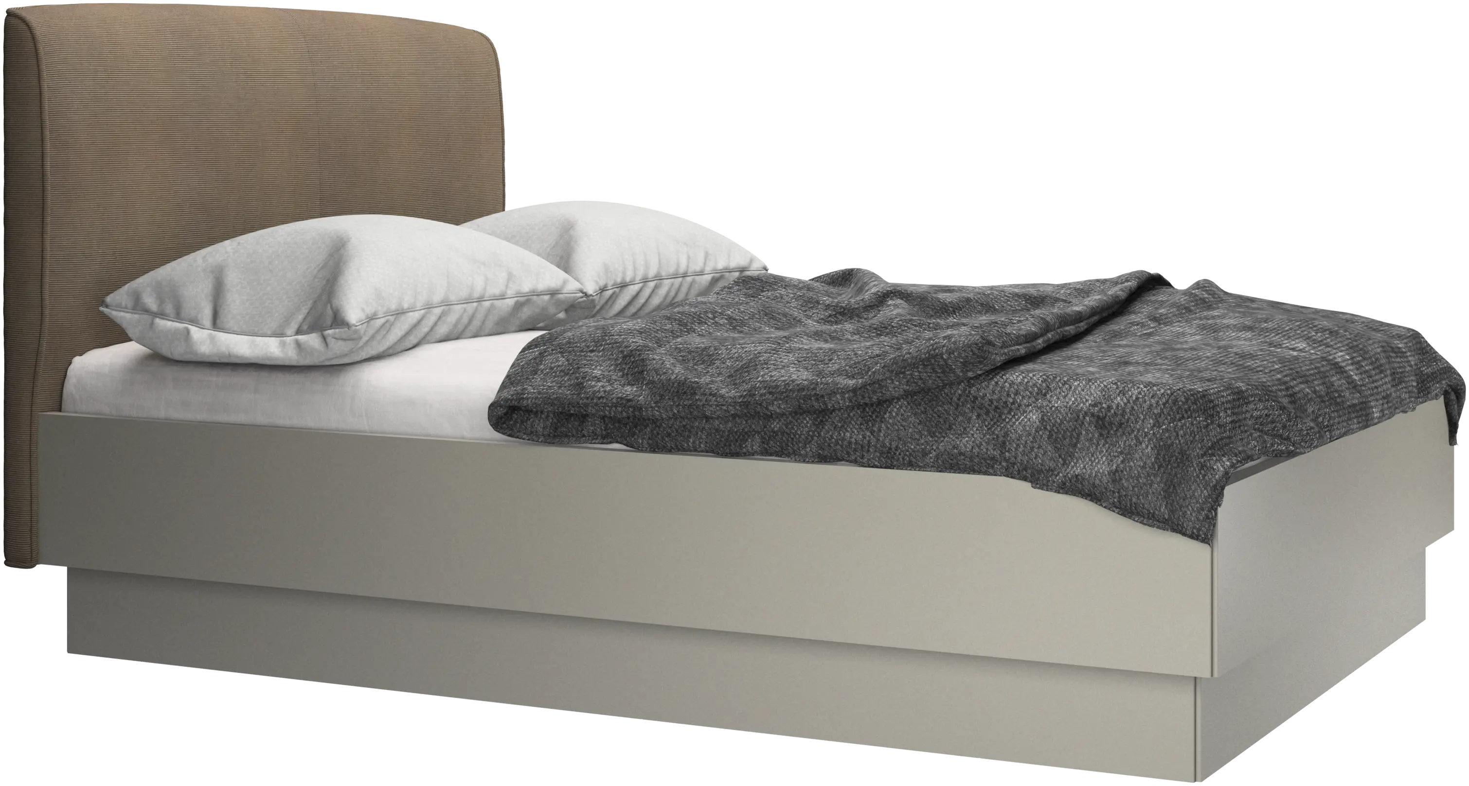 Houston, upholstered bed with storage