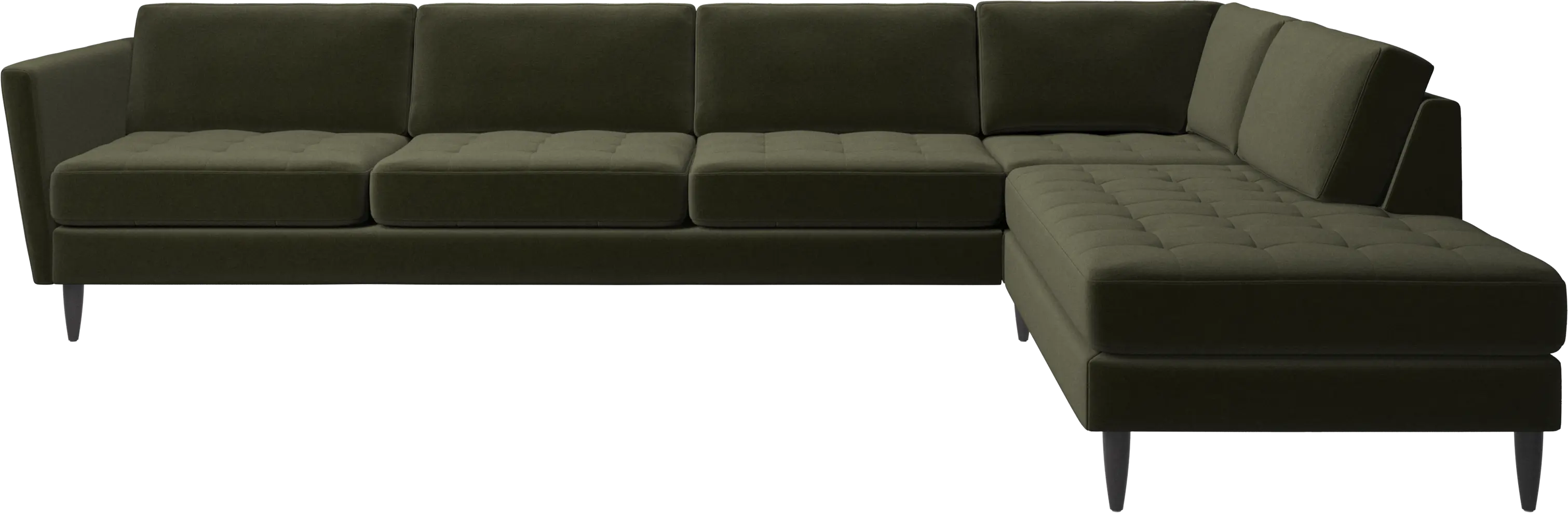 Osaka corner sofa with lounging unit, tufted seat