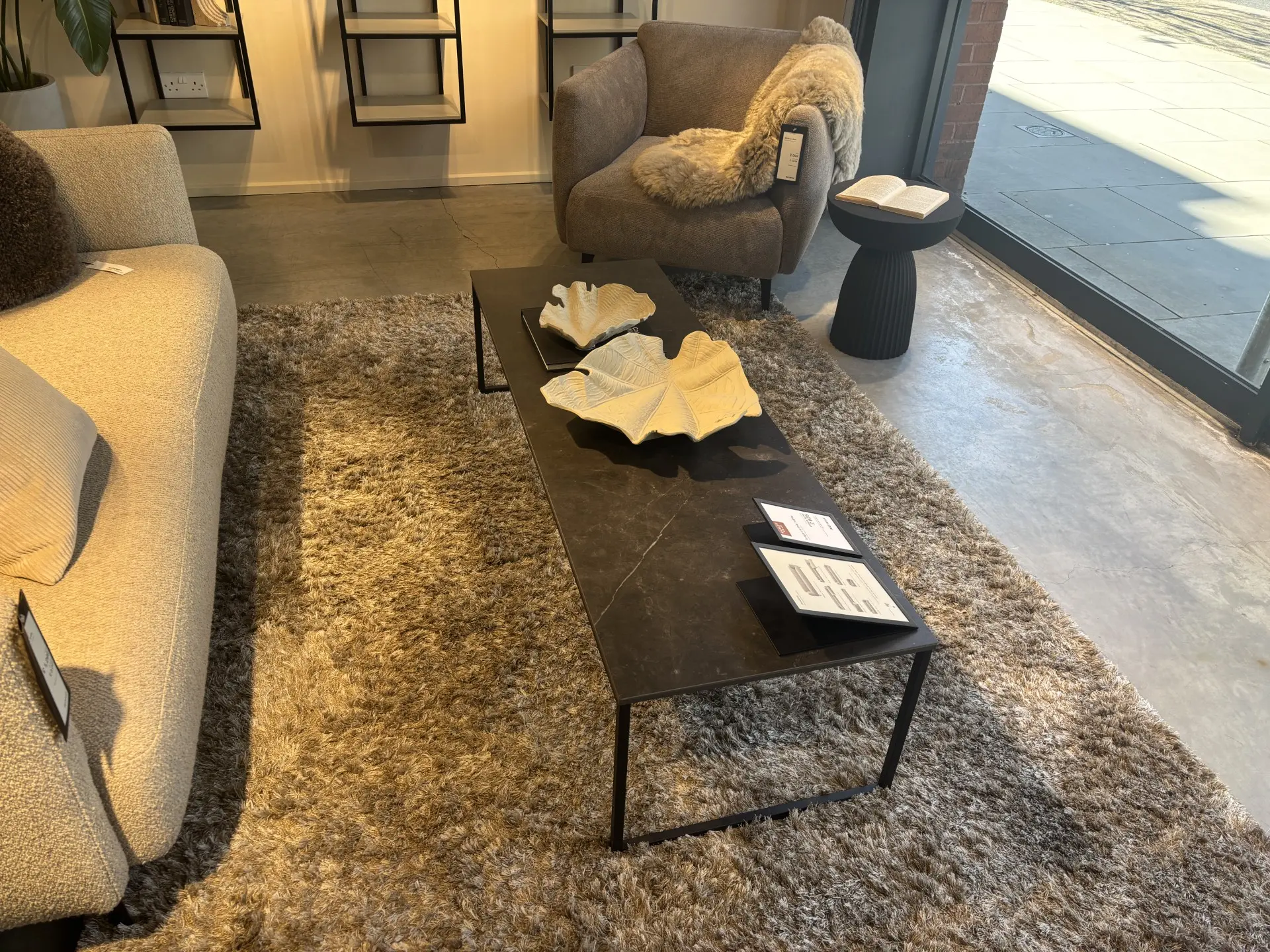 Coffee tables LUGO COFFEE TABLE - Dark marble ceramic