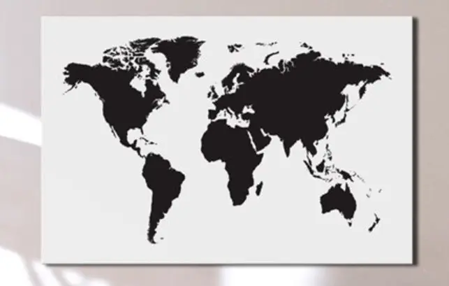 Accessories World map Concrete art