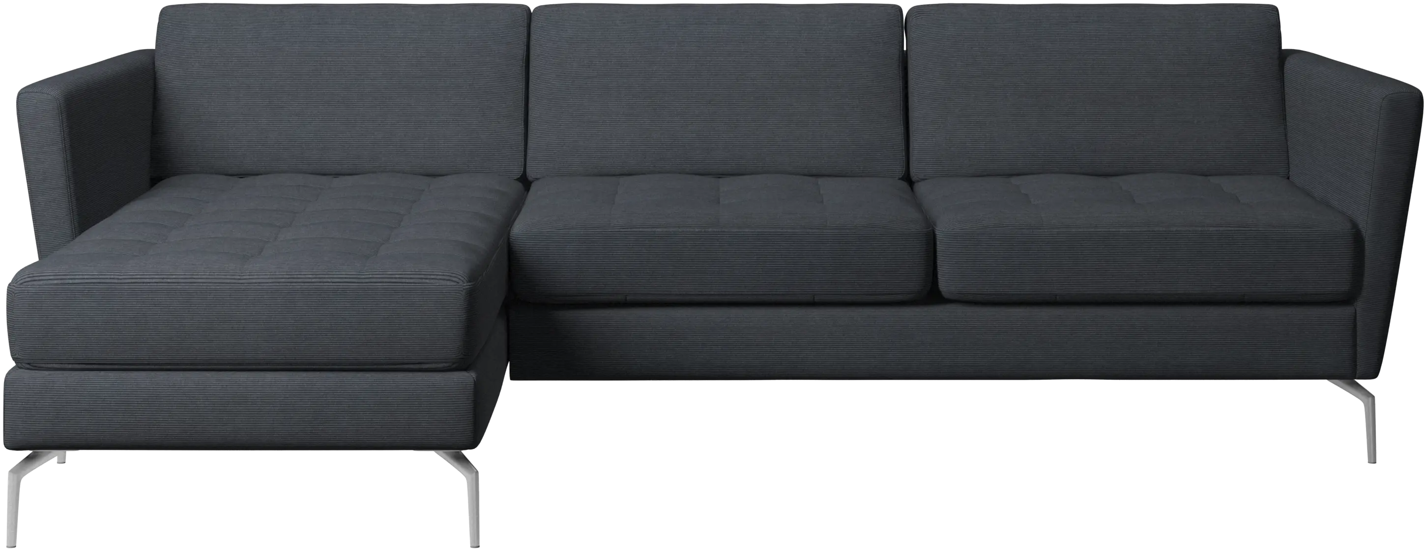 Osaka sofa with resting unit, tufted seat