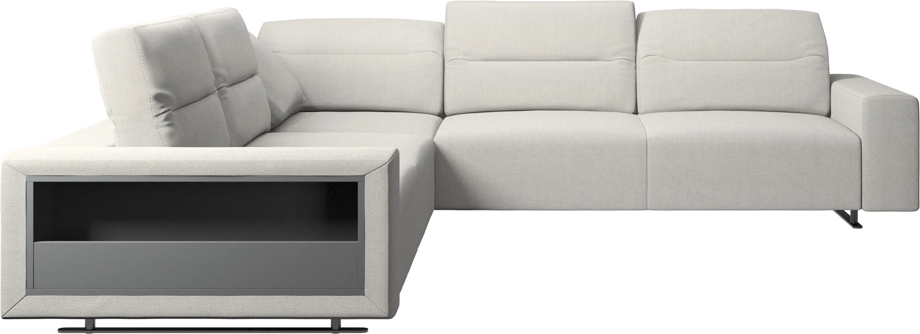 Hampton corner sofa with adjustable back and storage