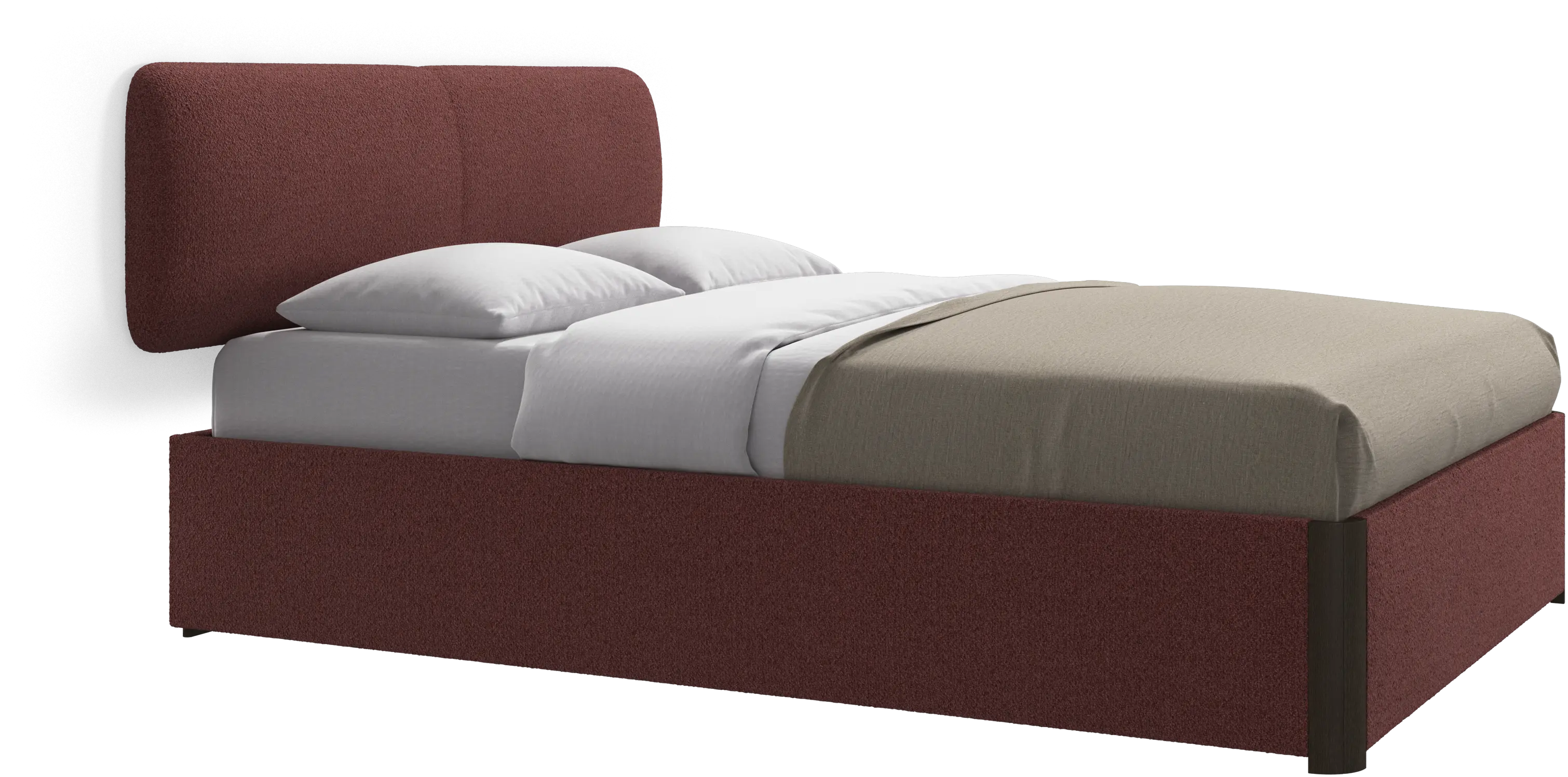 Element bed, wall-mounted headboard, with slats, excl. mattress