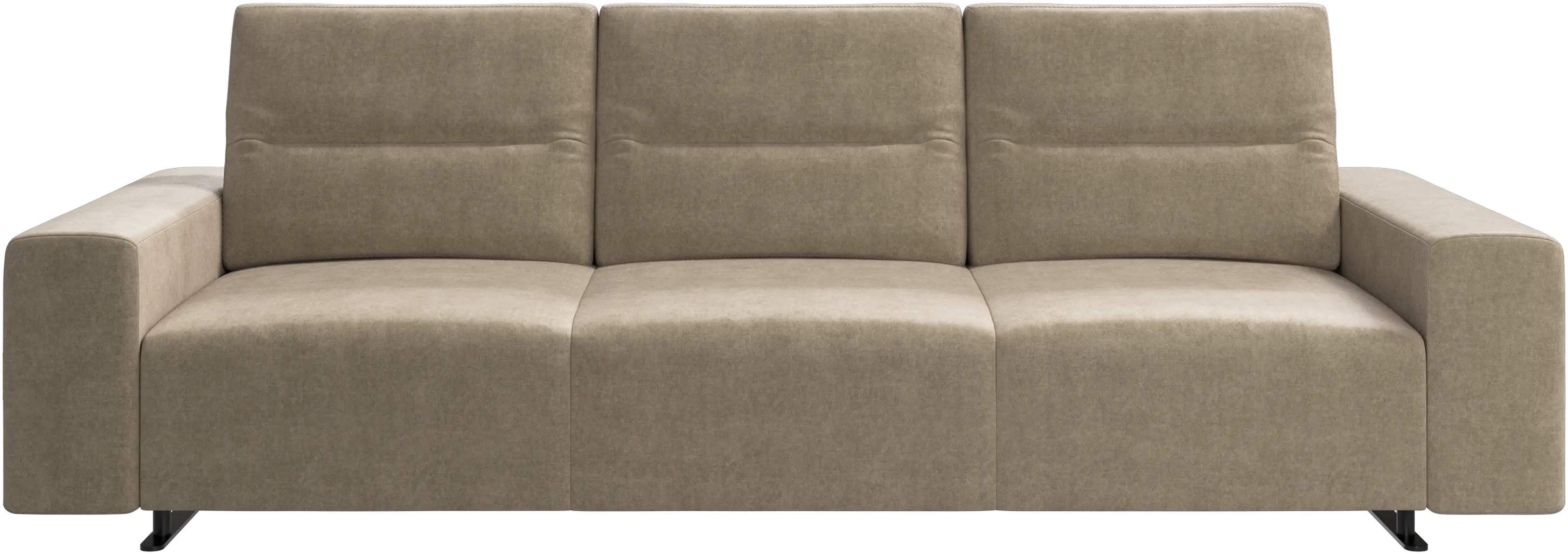 Hampton sofa with adjustable back and storage on the right side