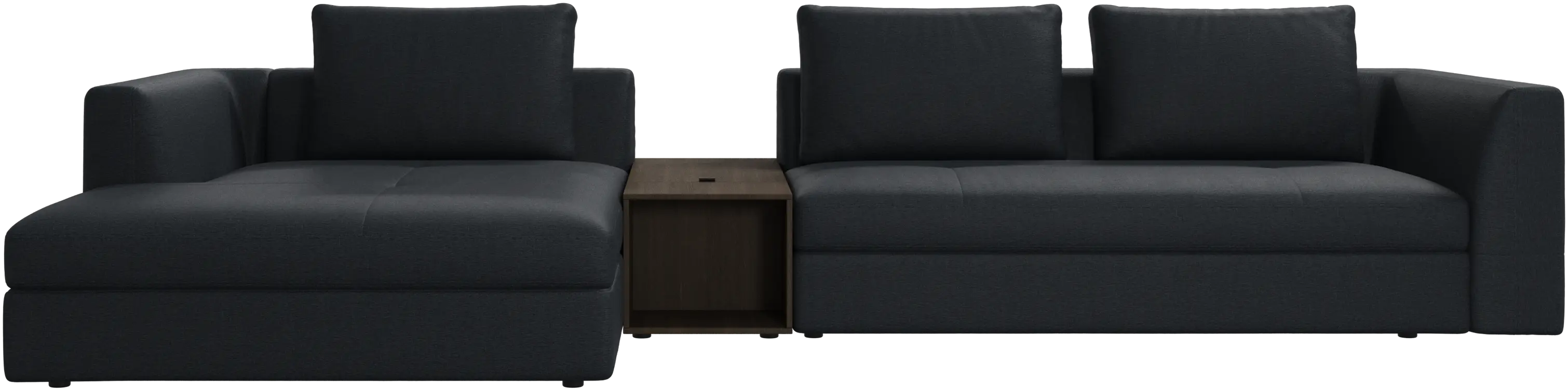 Bergamo chaise longue sofa with storage