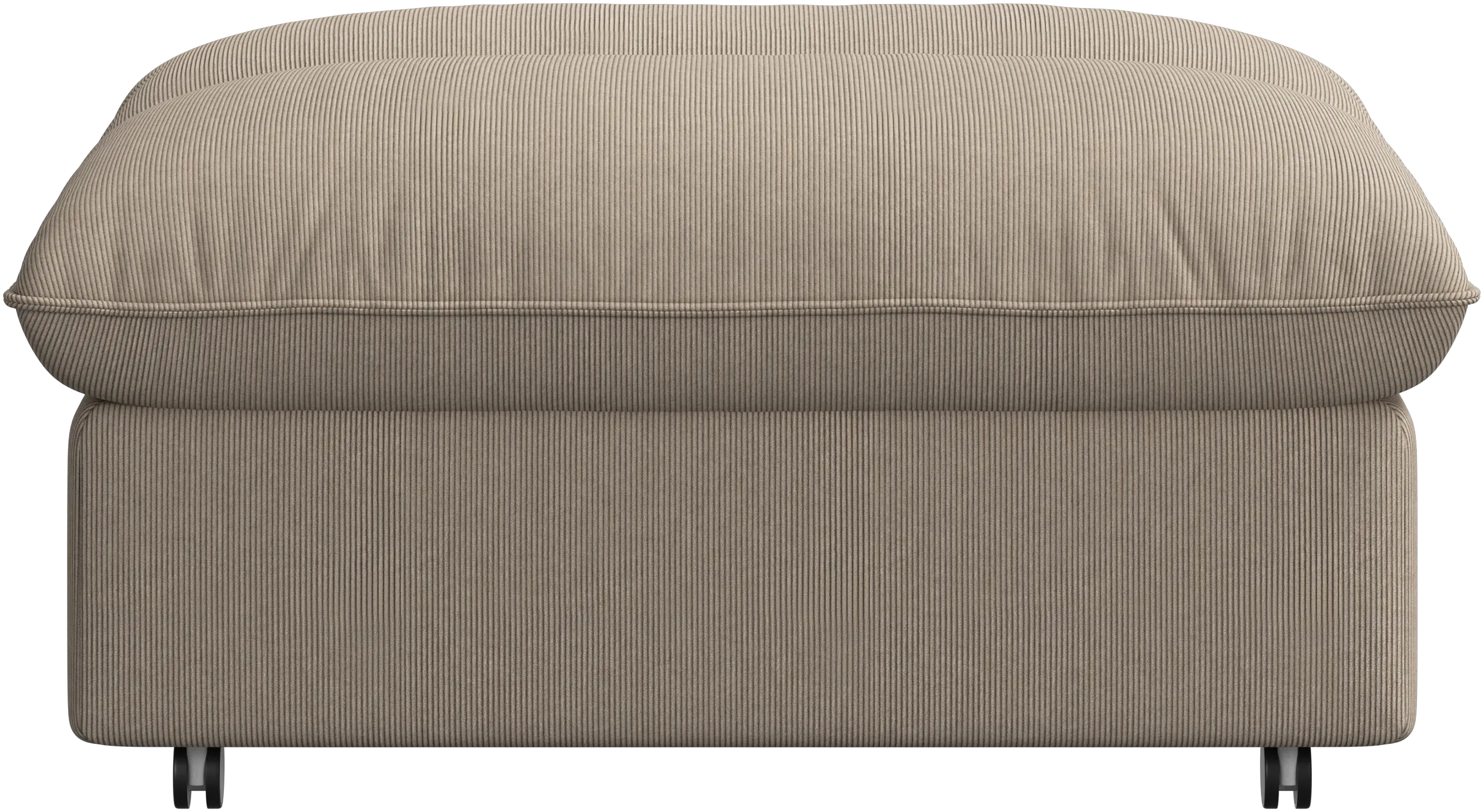 Southampton pouf on wheels with storage