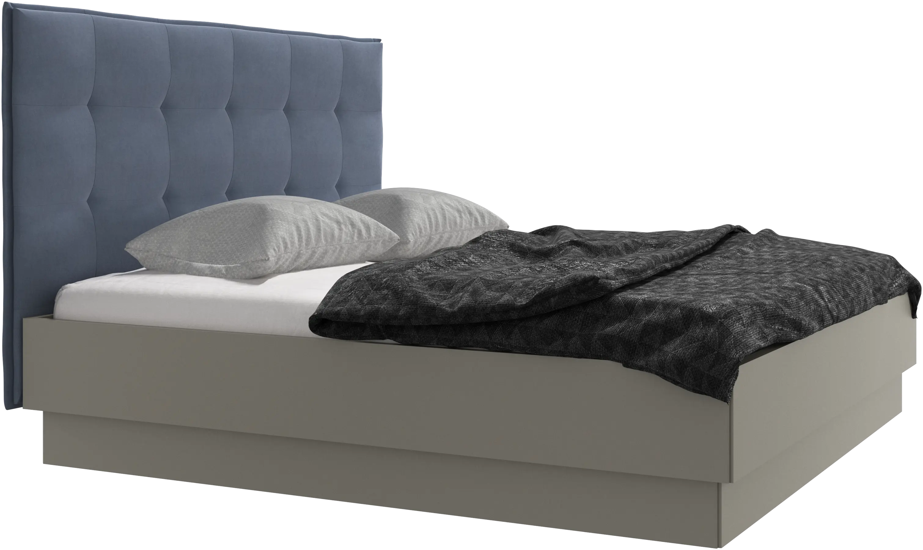 Lugano storage bed with lift-up frame and slats, excl. mattress