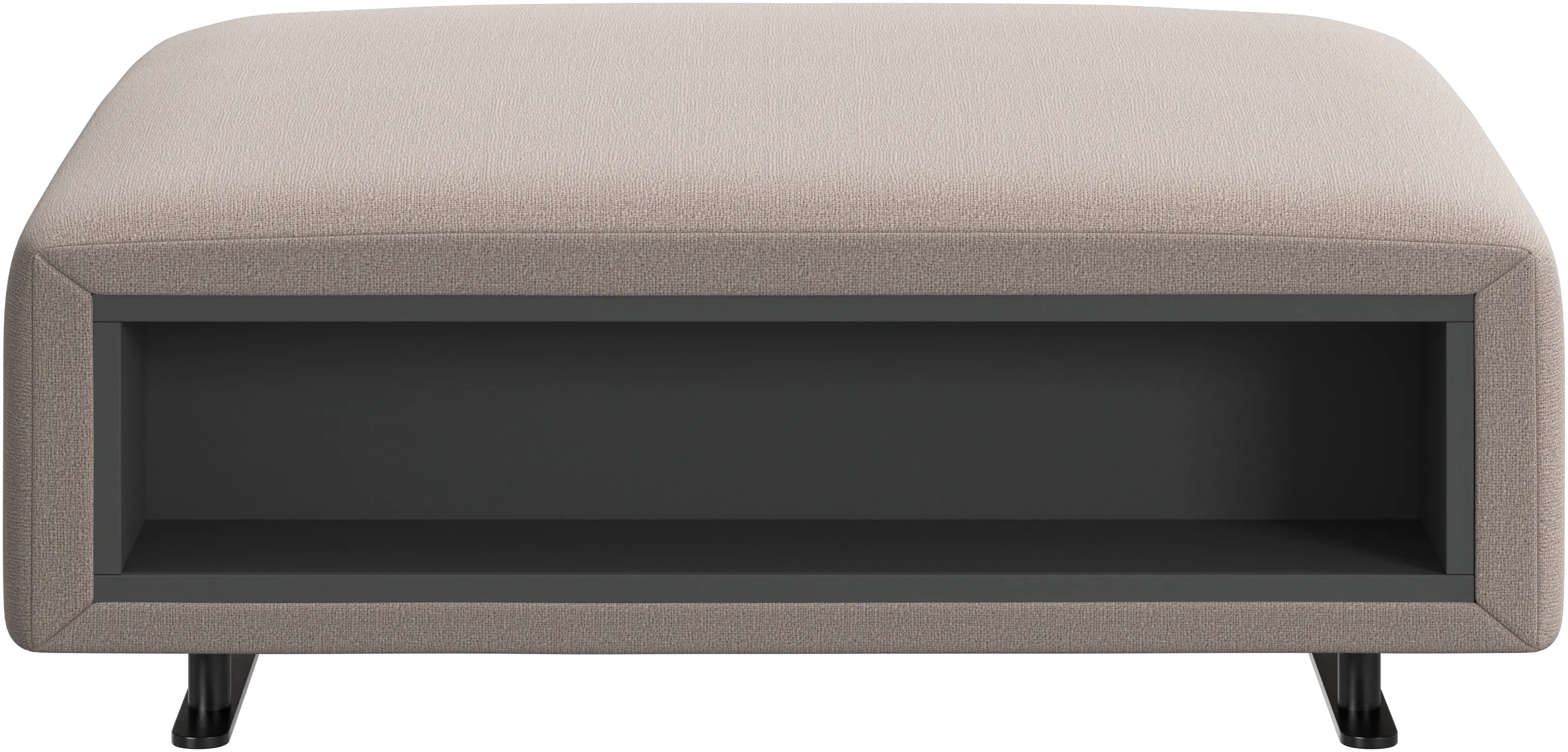 Hampton footstool with storage left and right sides