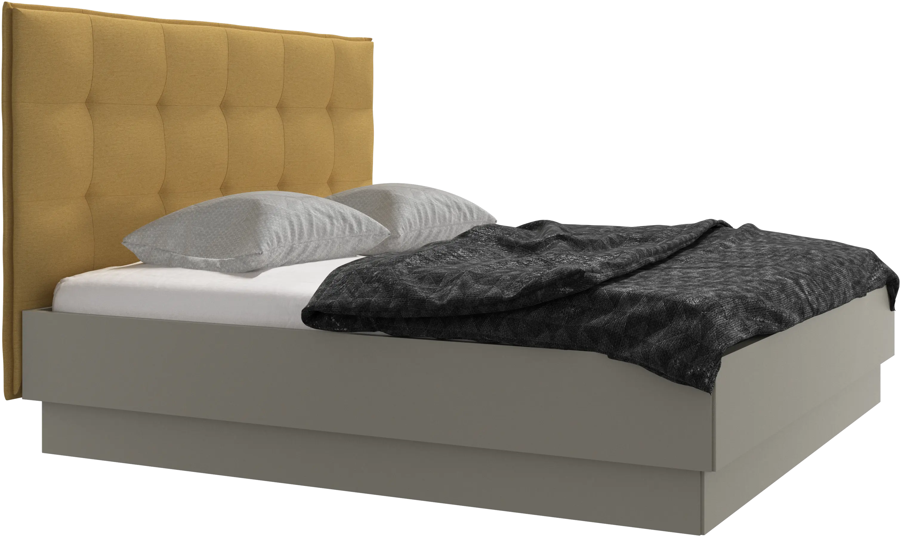 Lugano storage bed with lift-up frame and slats, excl. mattress