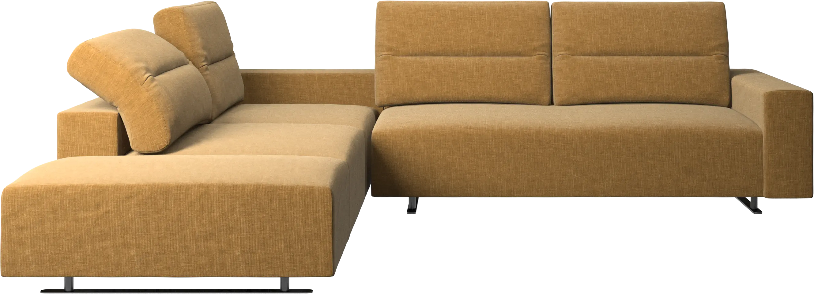 Hampton corner sofa with adjustable back and lounging unit