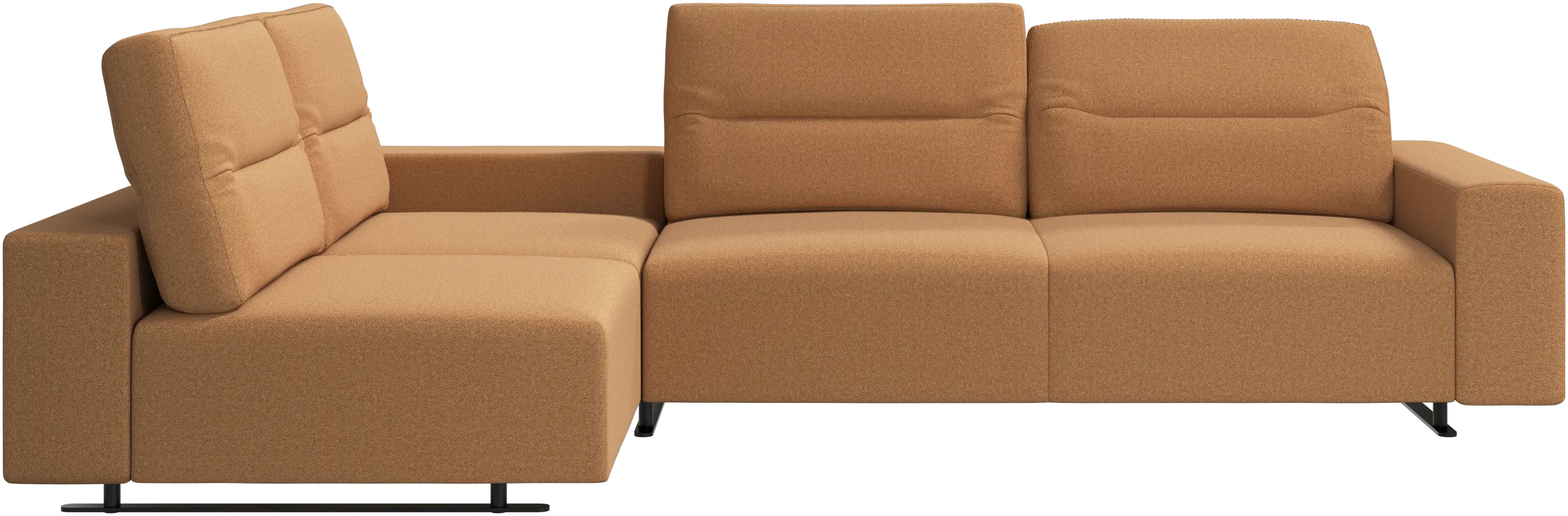 Canapé d'angle Hampton avec dossier ajustable et espace de rangement côté droit