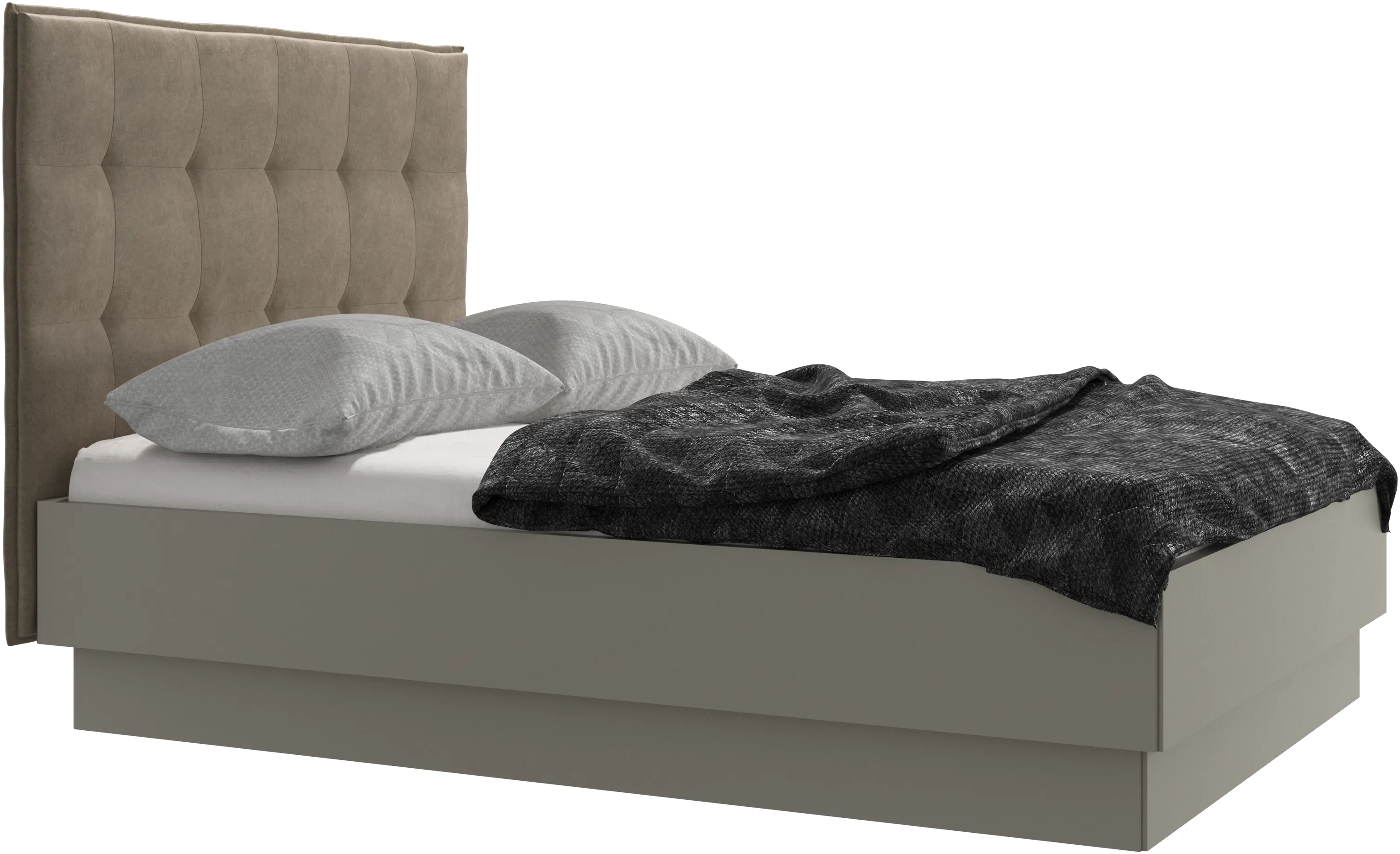 Lugano storage bed with lift-up frame and slats, excl. mattress
