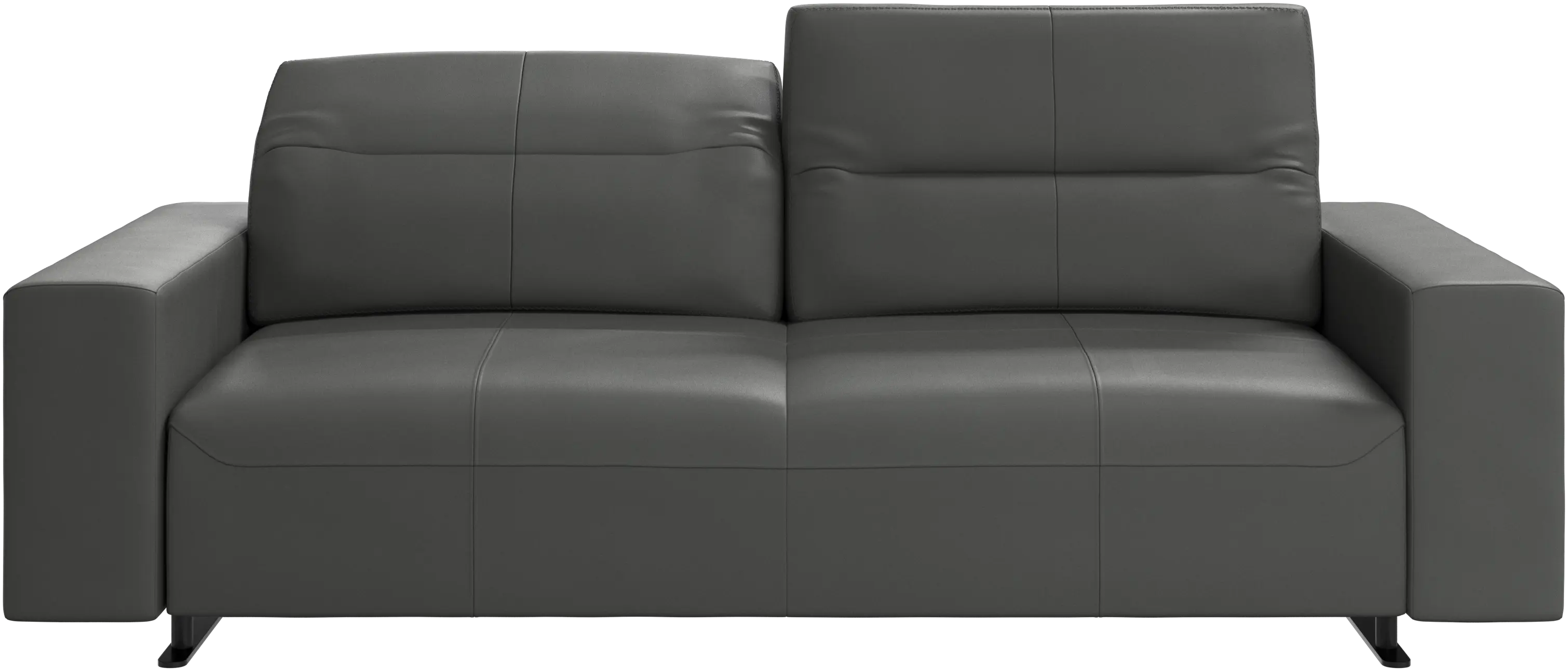 Hampton sofa with adjustable back and storage on the right side