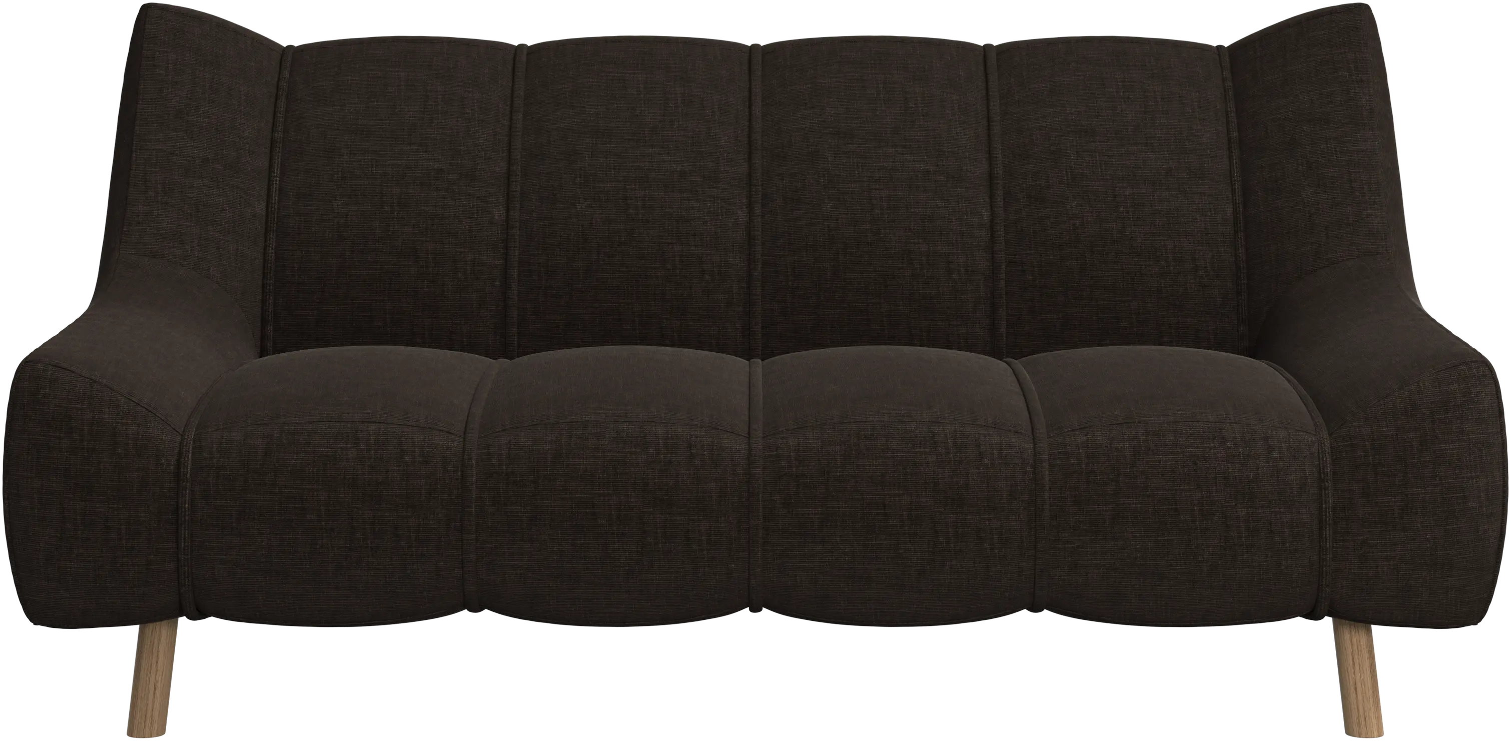 Sofá Nawabari de 2 plazas, pierna de madera