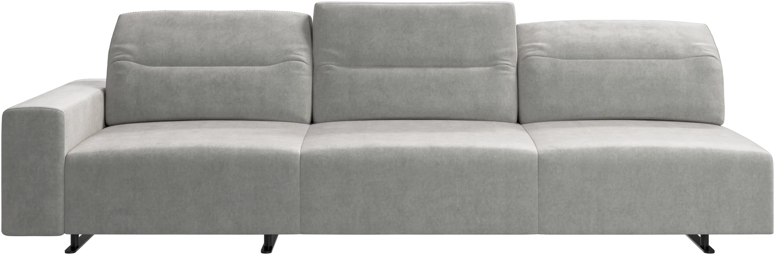 Hampton sofa with adjustable back and storage on the left side