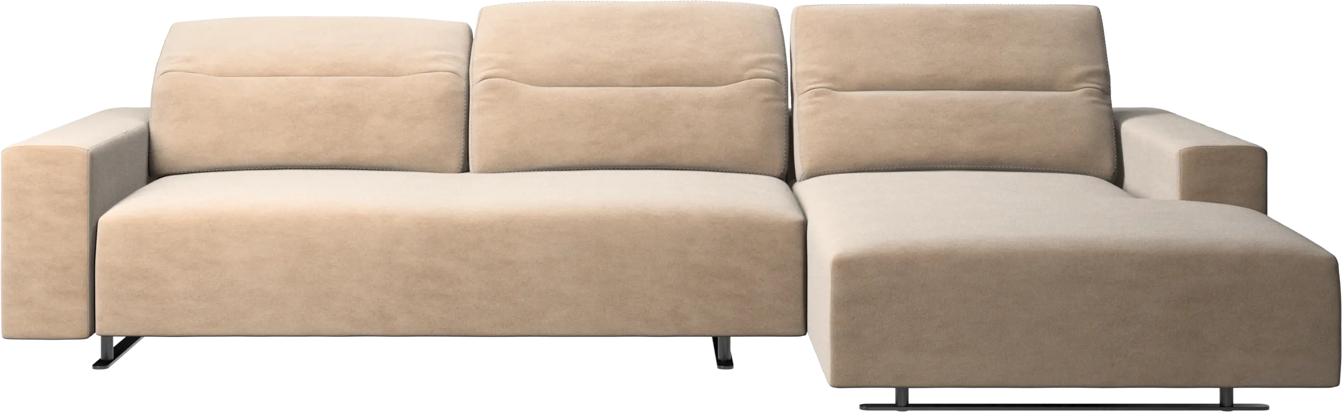 Hampton sofa with adjustable back, resting unit and storage both sides